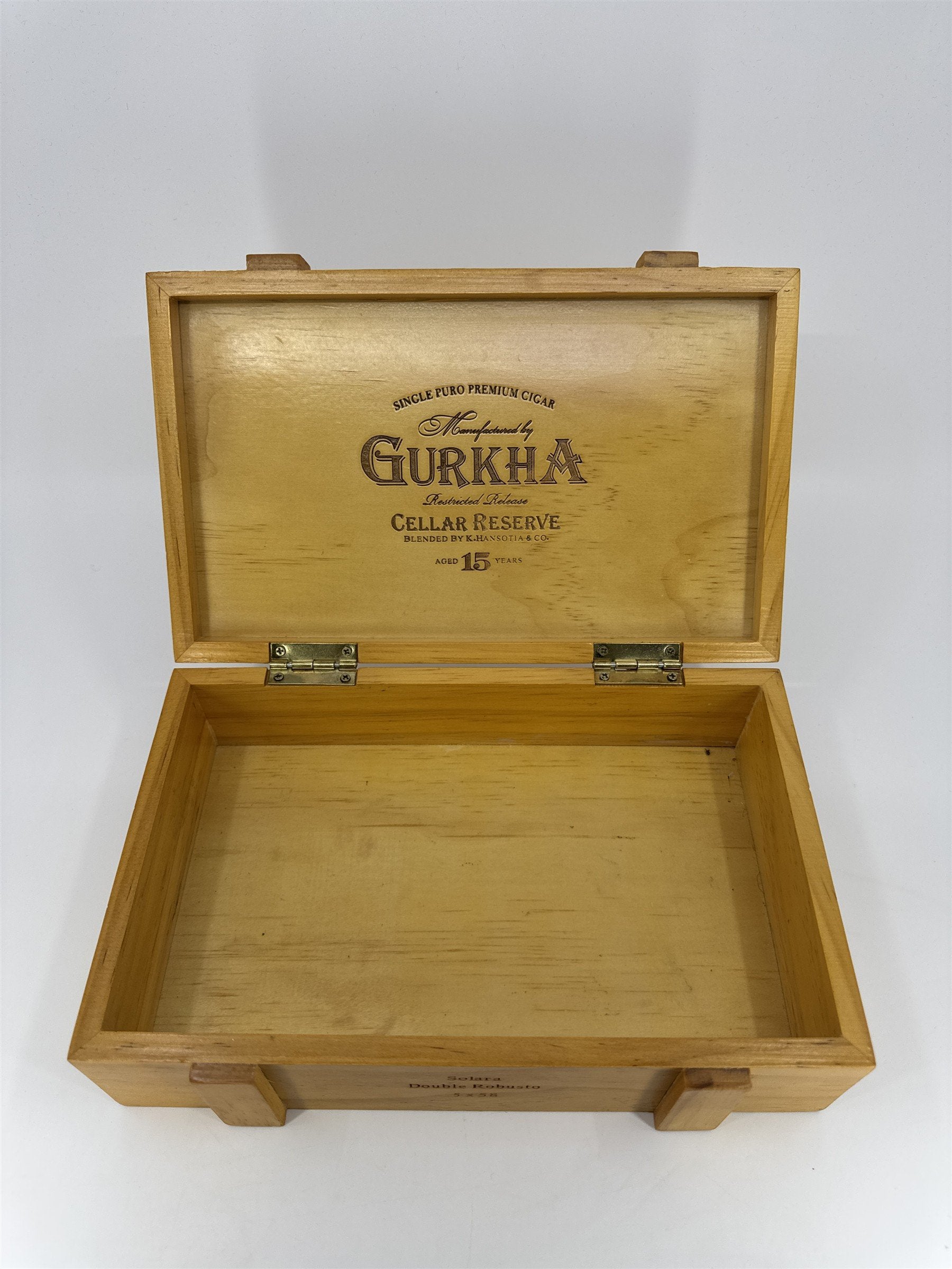 Gurkha Cellar Reserve 15 Year Empty Wooden Cigar Box Batch #8