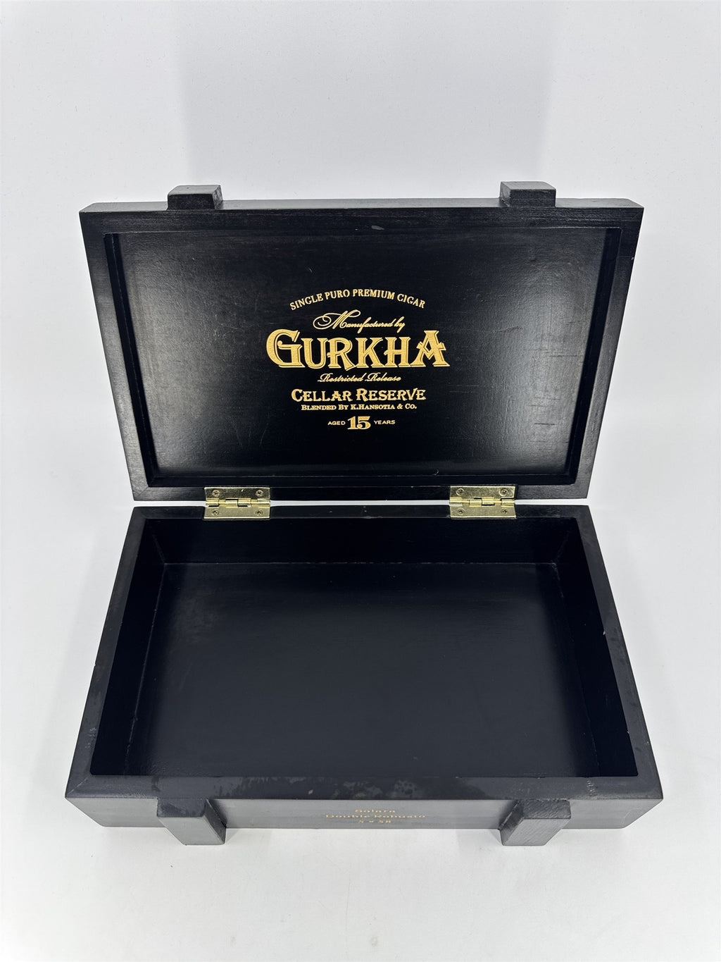 Black Gurkha Cellar Reserve 15 Year Empty Wooden Cigar Box Batch #45