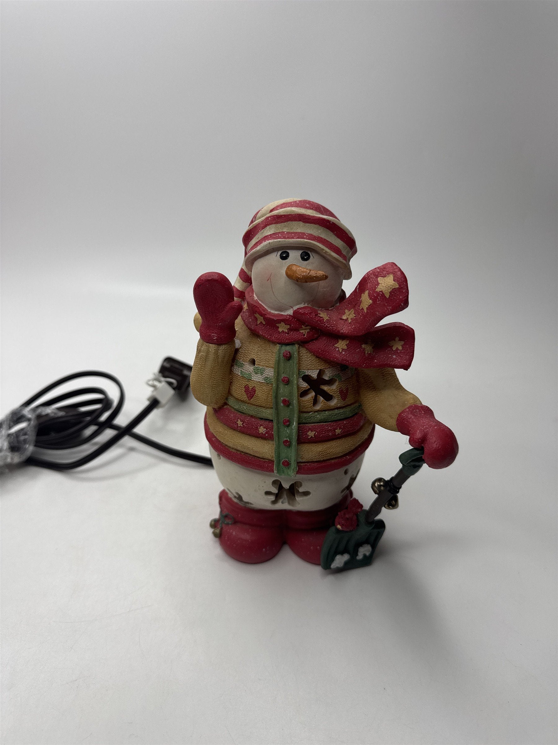 Vintage Crazy Mountain Christmas Snowman Nightlight Lamp Decorative Multicolor