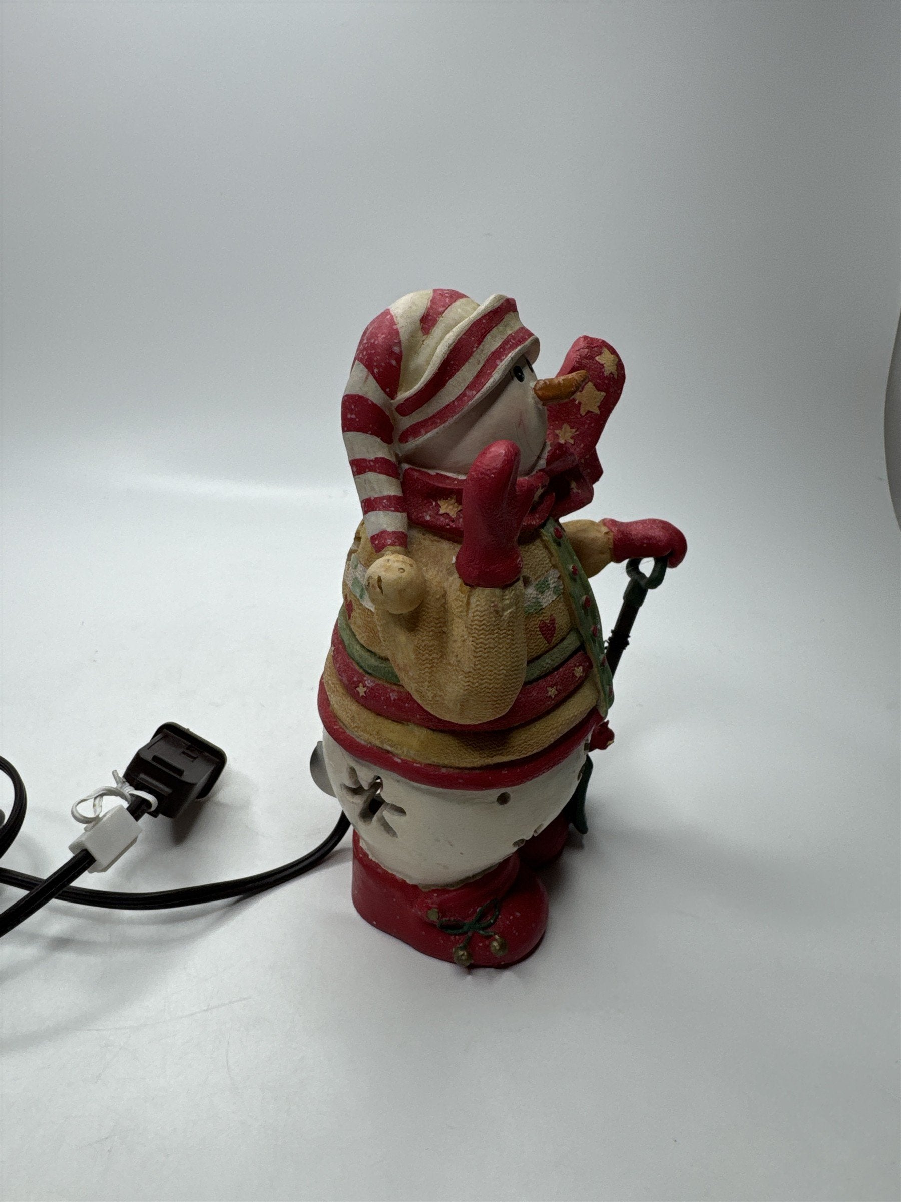 Vintage Crazy Mountain Christmas Snowman Nightlight Lamp Decorative Multicolor