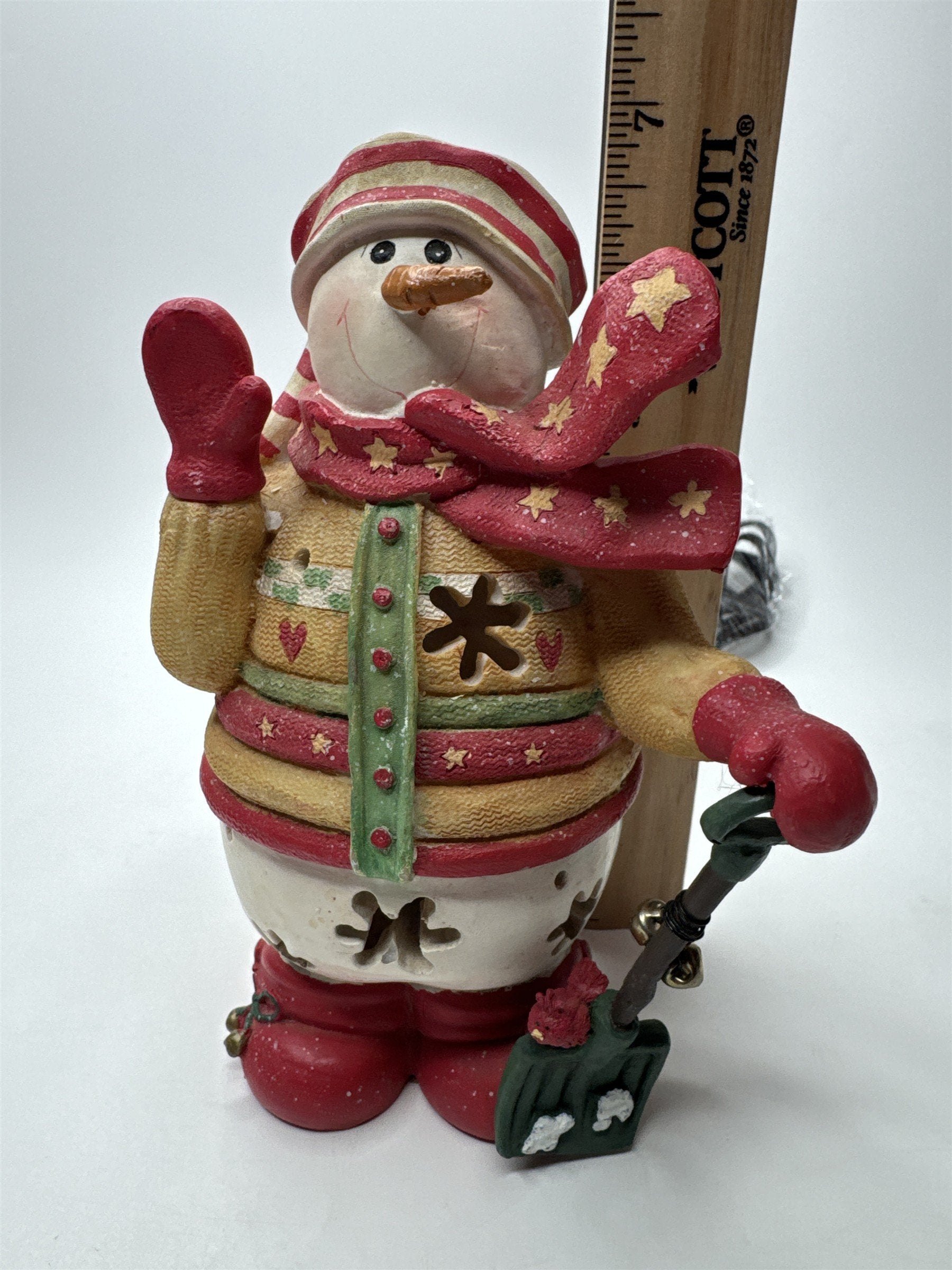 Vintage Crazy Mountain Christmas Snowman Nightlight Lamp Decorative Multicolor