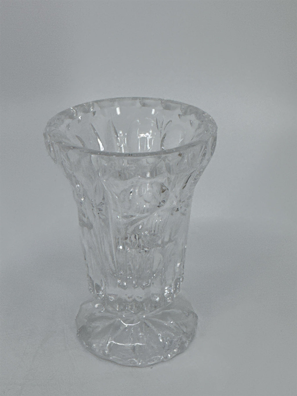 Vintage Small Clear Crystal Vase/Toothpick Holder Elegant Dinnerware