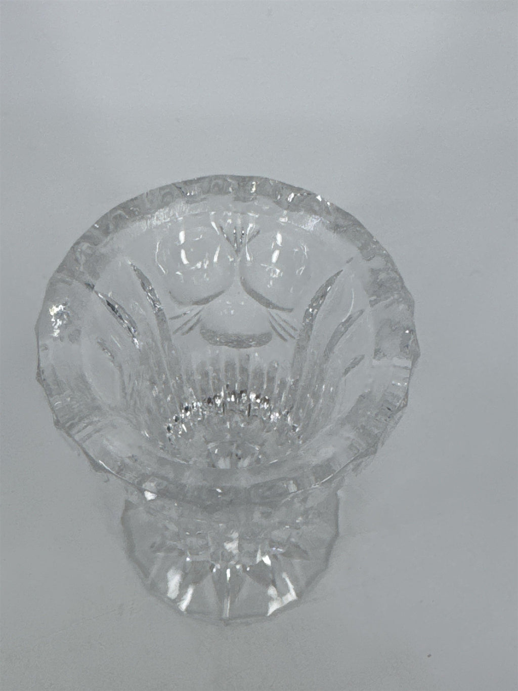 Vintage Small Clear Crystal Vase/Toothpick Holder Elegant Dinnerware