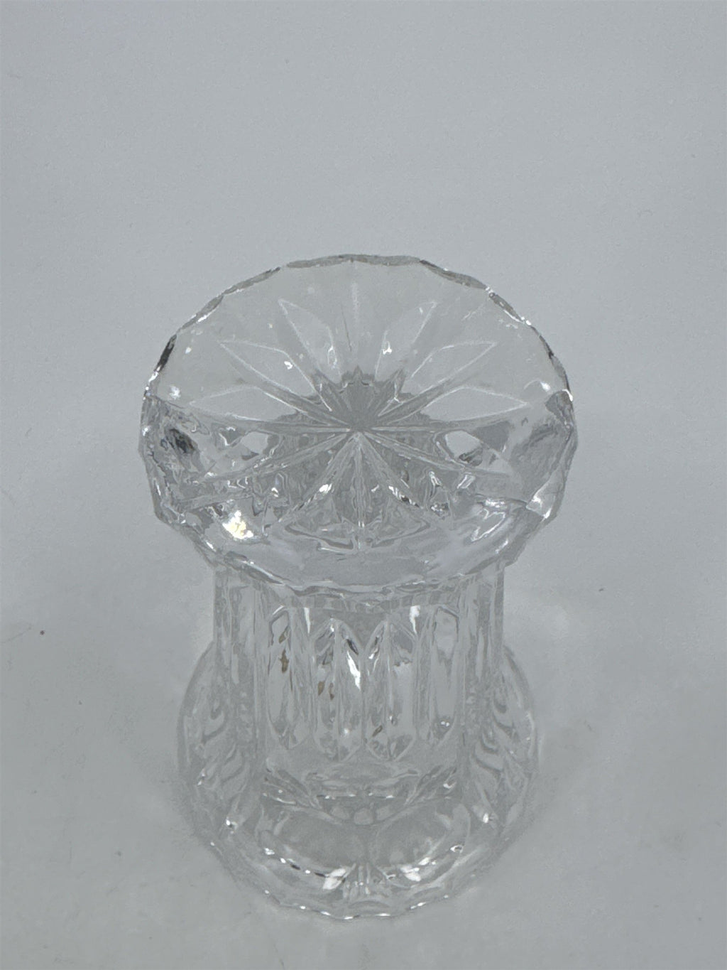 Vintage Small Clear Crystal Vase/Toothpick Holder Elegant Dinnerware