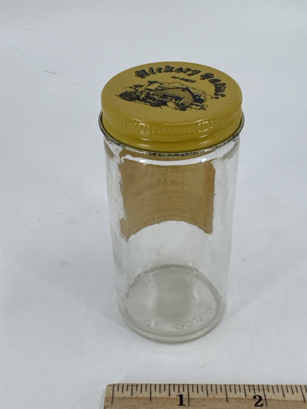 Vintage Hickory Farms Of Ohio 3 Oz. Empty Dijon Mustard Glass Jar
