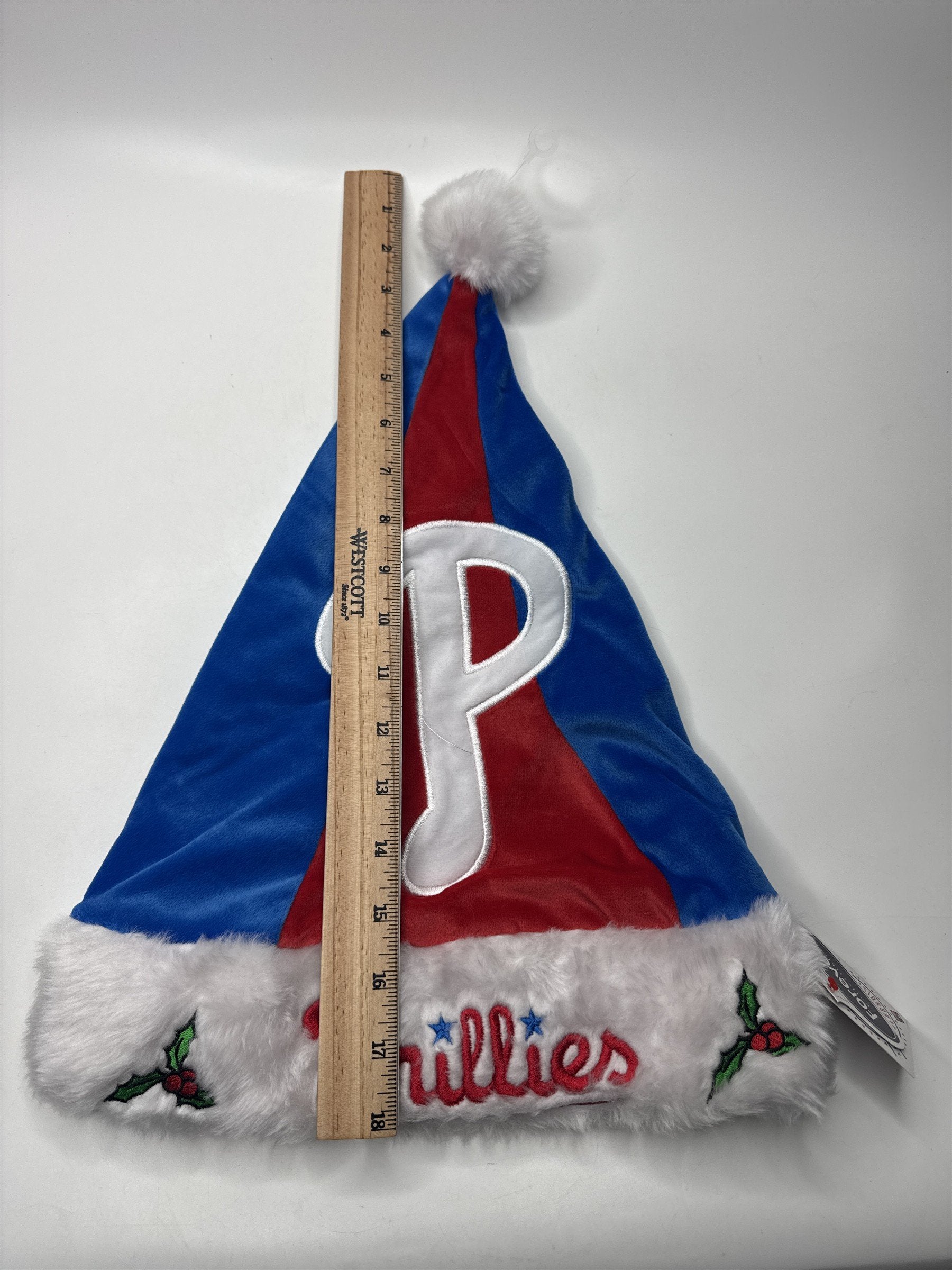 Phillies Santa Hat 18" Forever Collectibles MLB Christmas Gift