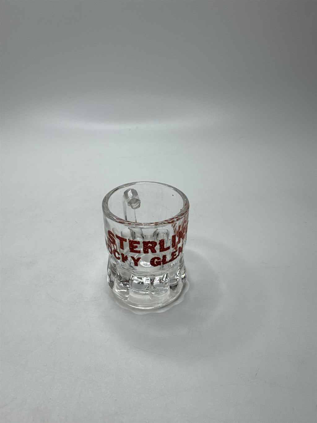 Vintage Sterling's Rocky Glen Park Shot Glass Pennsylvania PA Souvenir Collectib