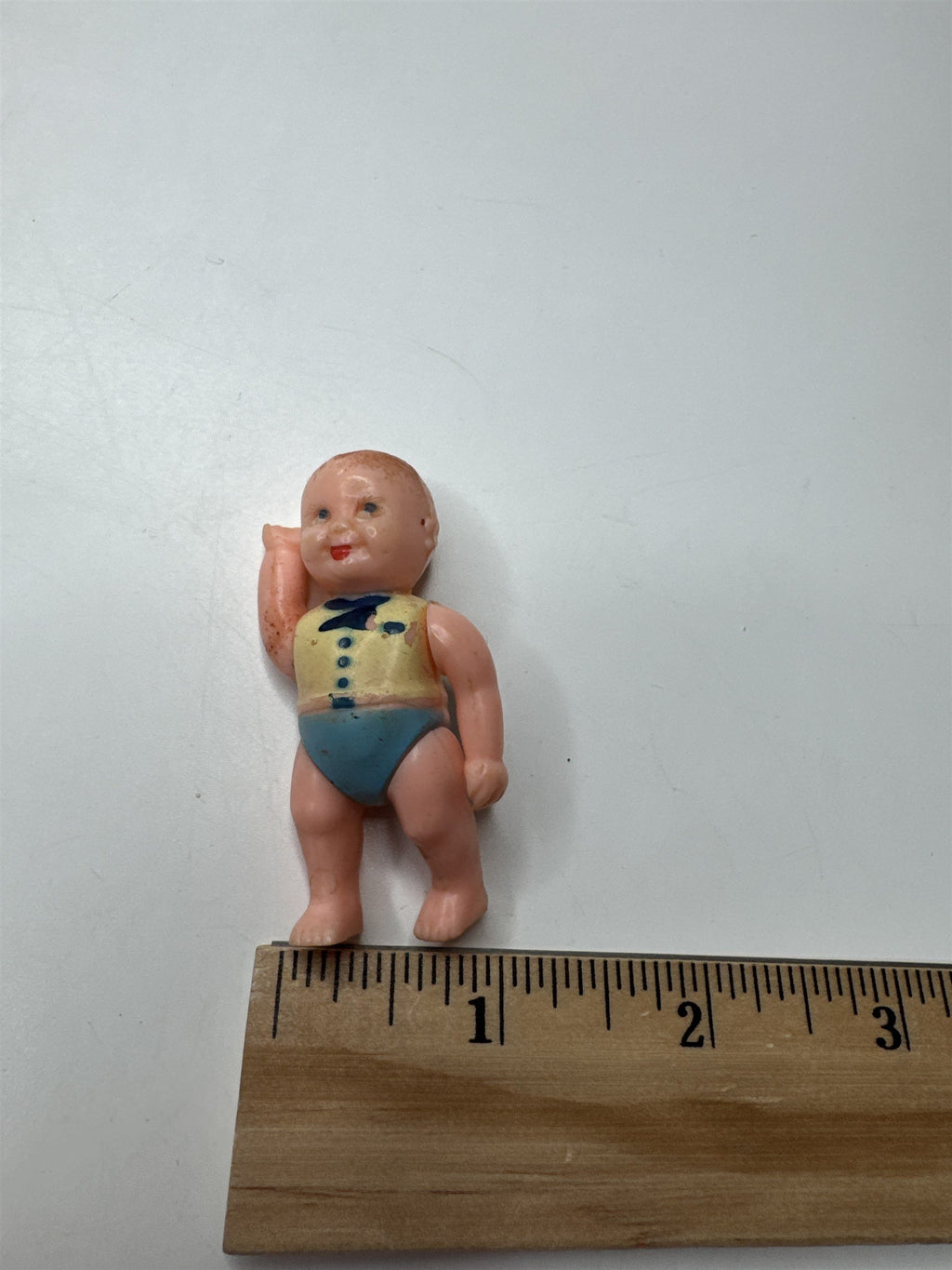 Vintage 1949 Renwal Dollhouse Baby Doll No 8 Miniature Baby Doll Moving Arms