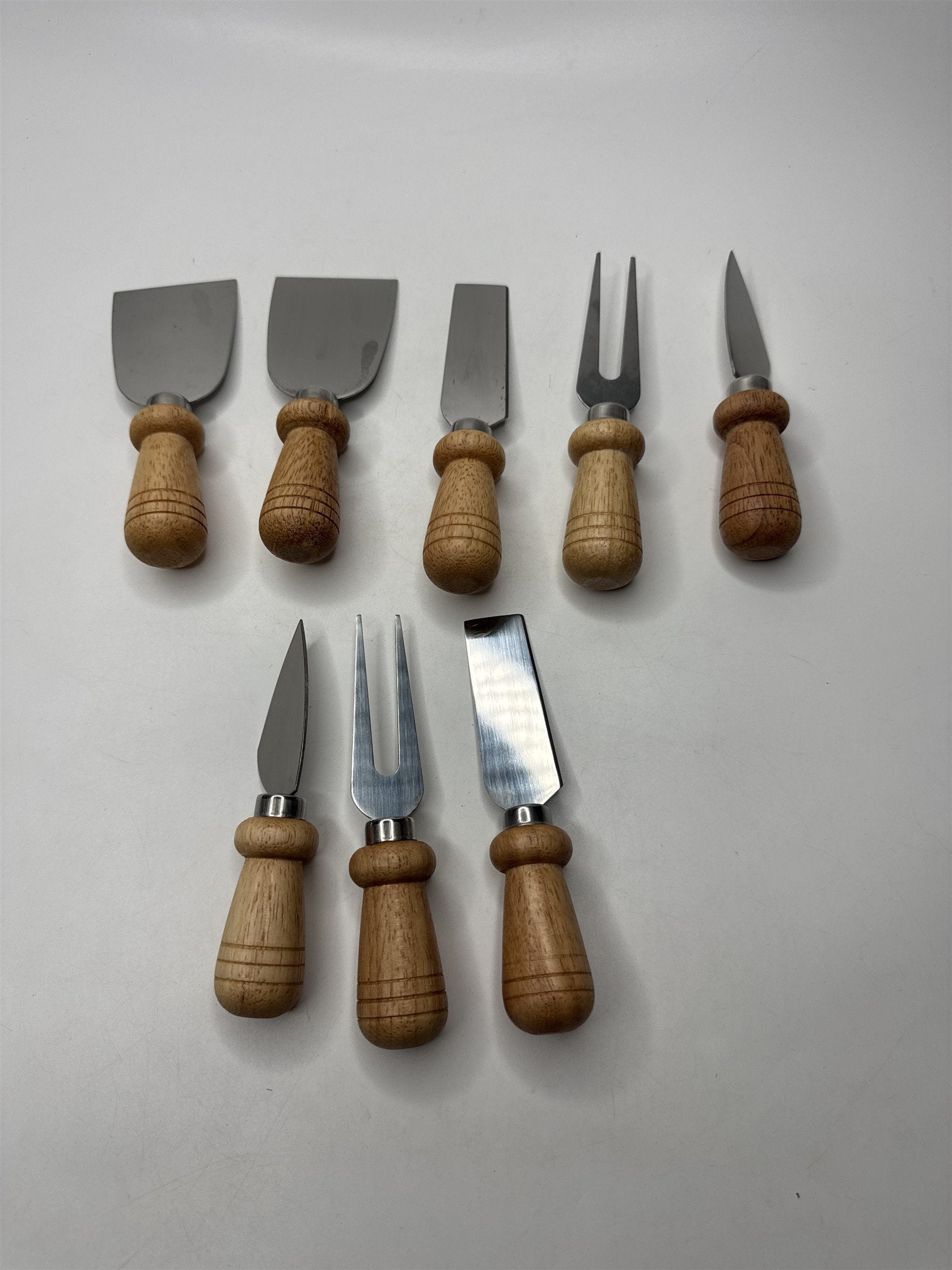 8pc Mini Small Cheese Board Serving Utensil Set Cutlery Stainless Steel