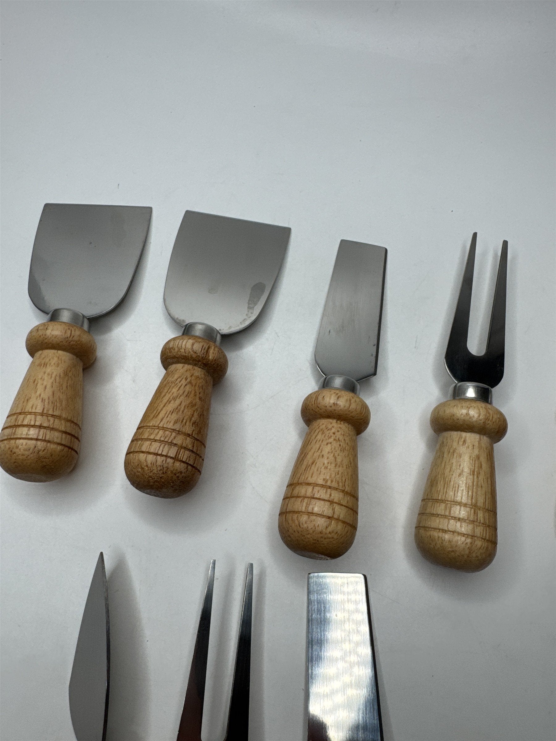 8pc Mini Small Cheese Board Serving Utensil Set Cutlery Stainless Steel