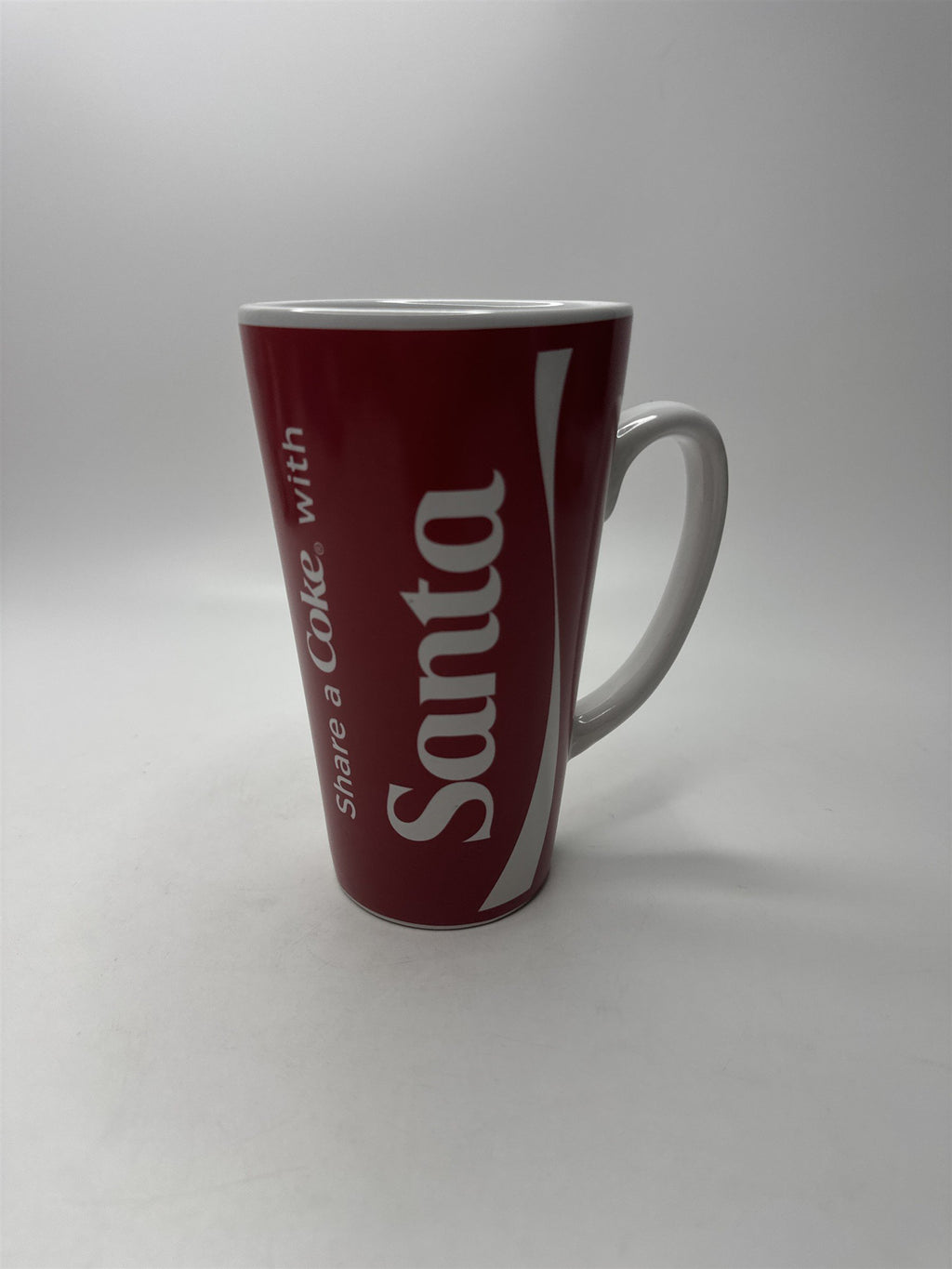 Coca-Cola Share a Coke with Santa Mug Soda Drink Coffee Cup Red Christmas 16oz