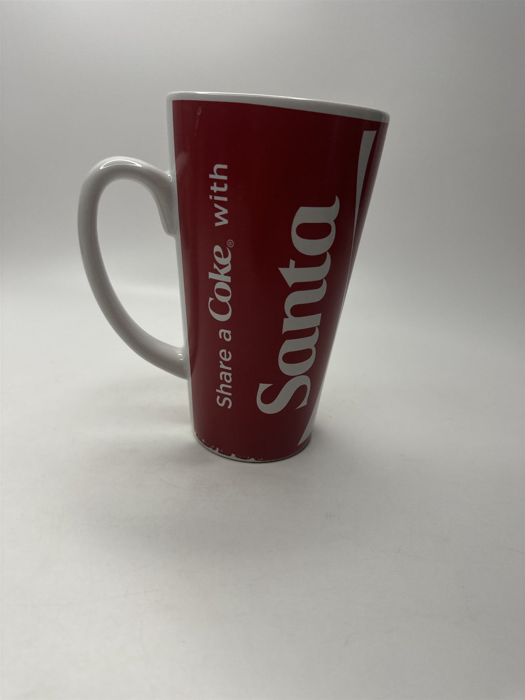 Coca-Cola Share a Coke with Santa Mug Soda Drink Coffee Cup Red Christmas 16oz