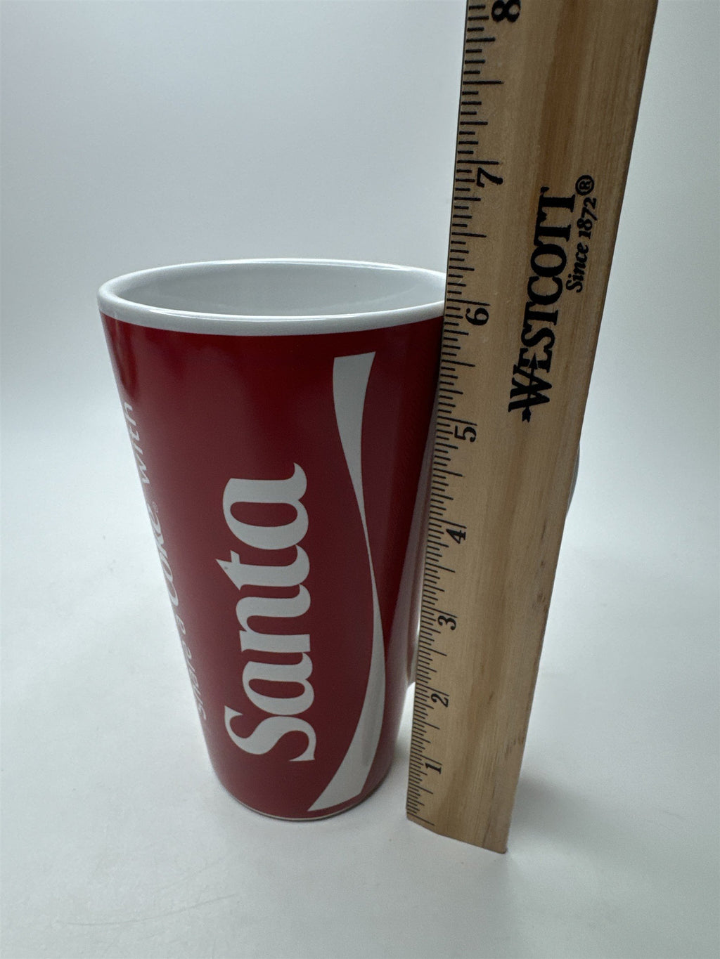 Coca-Cola Share a Coke with Santa Mug Soda Drink Coffee Cup Red Christmas 16oz