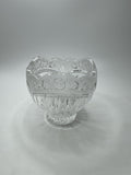 VTG Oneida Southern Garden Crystal Candy Dish Frosted Rose Design