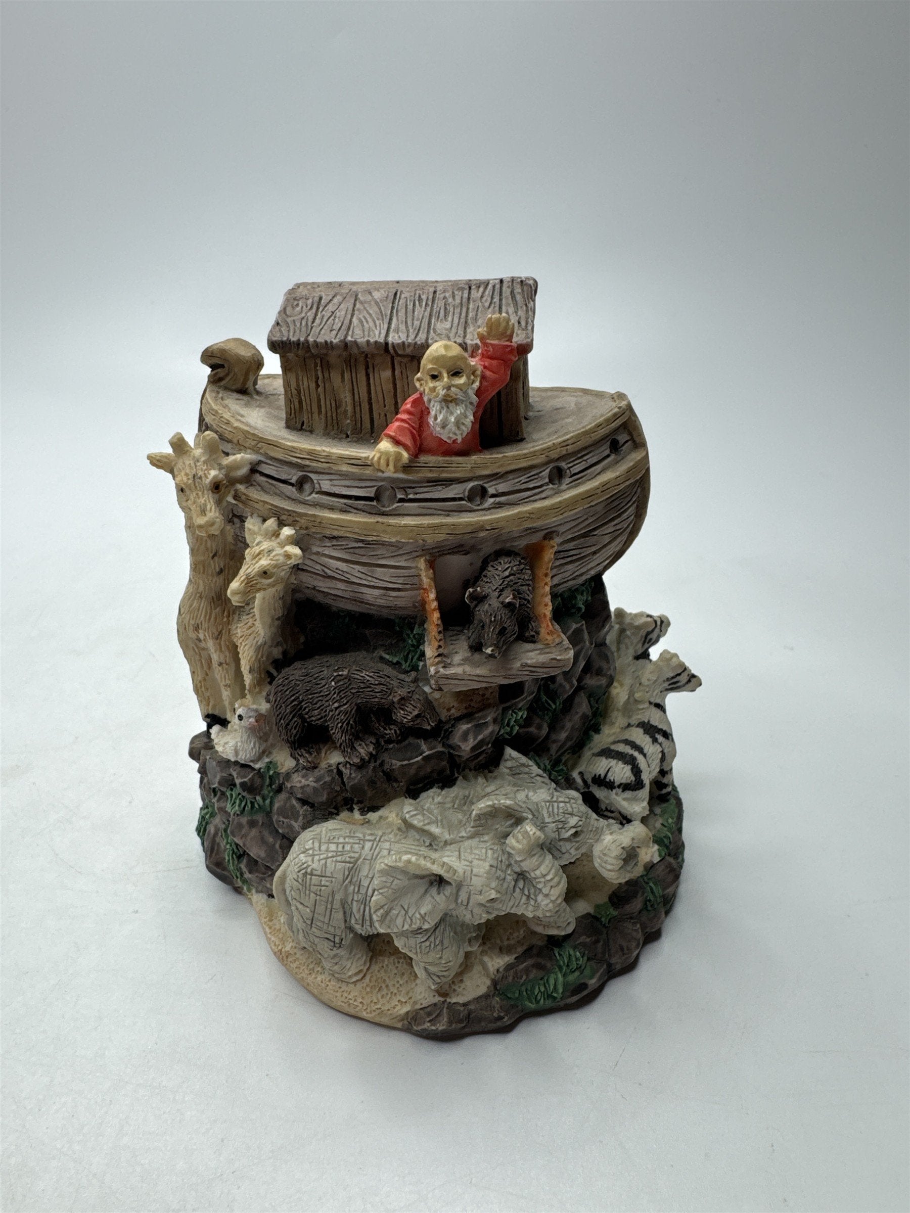 Noah's Ark Figurine /w Animals 4" Tall Bible Religious Christianity Decor