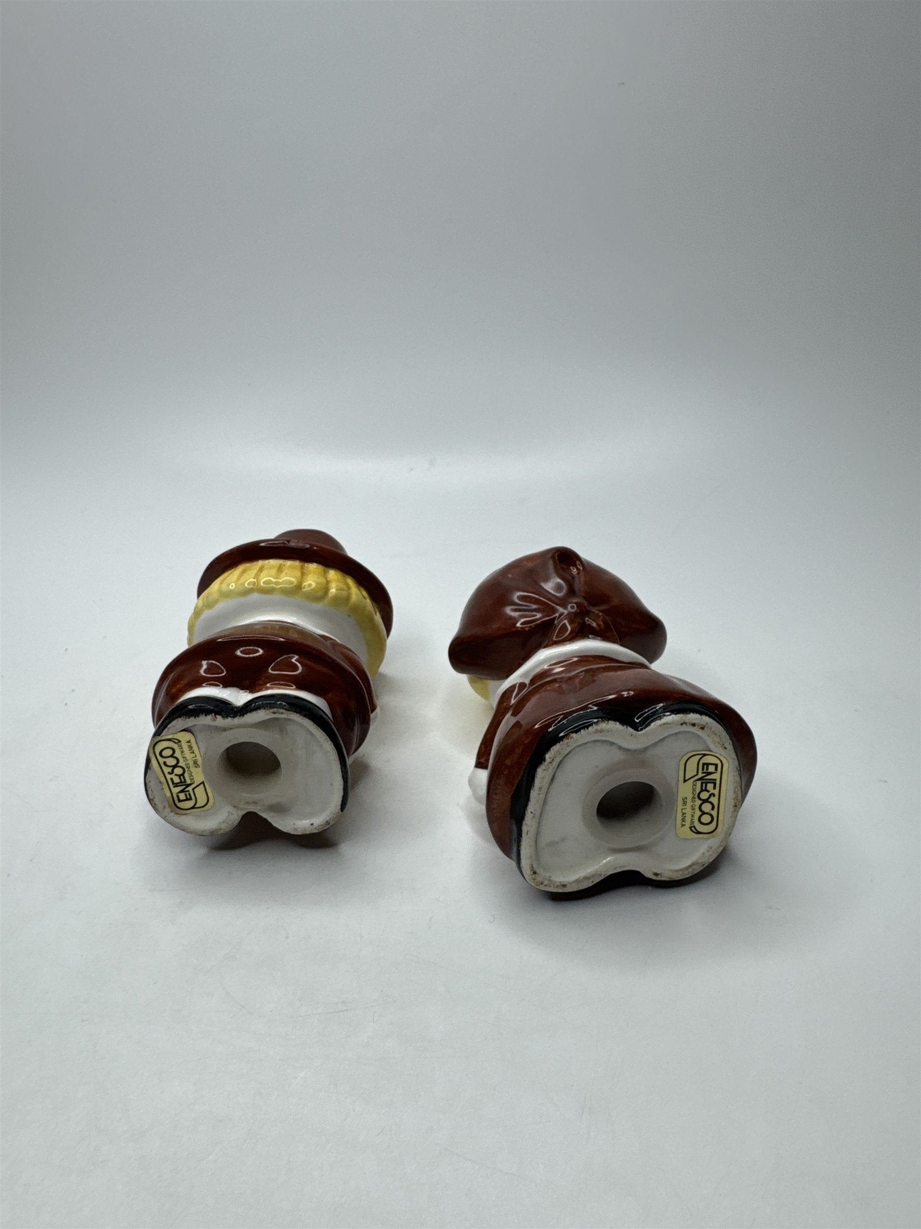 Vintage Enesco Pilgrim Salt & Pepper Shakers Set Thanksgiving Autumn Decor