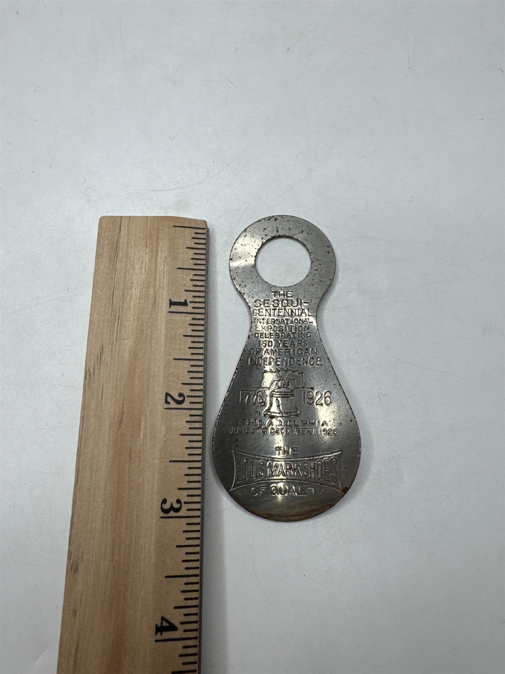 1926 Sesqui-Centennial Exposition Louis Mark Shoes Miniature Shoe Horn Antique