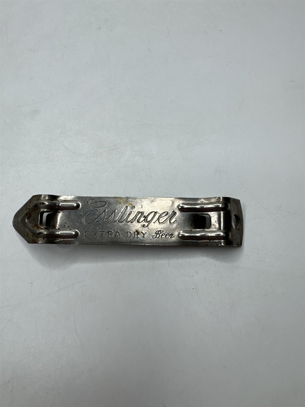 Vintage Esslinger Extra Dry Beer Bottle Opener Metal Antique Collectible Rust