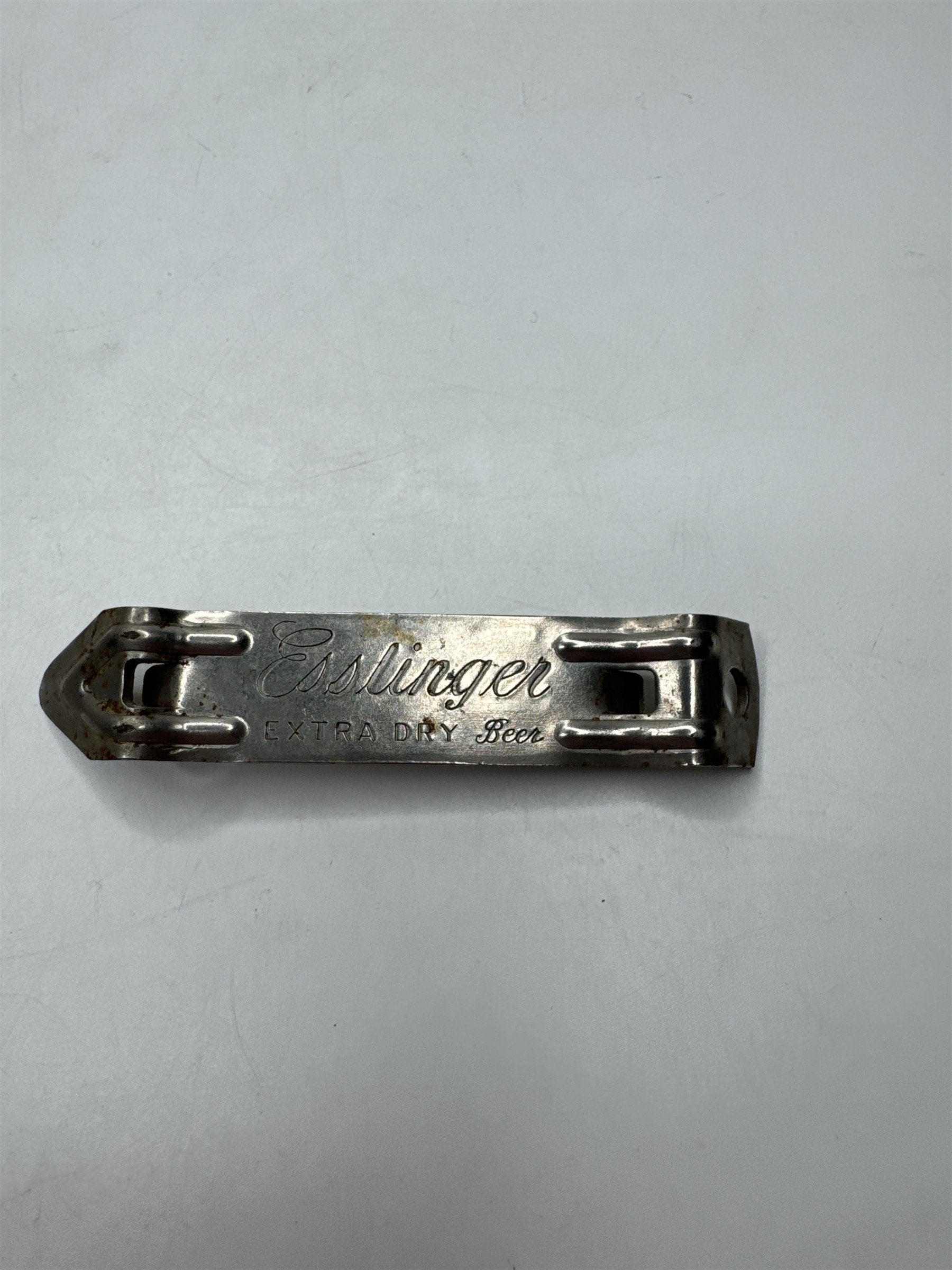 Vintage Esslinger Extra Dry Beer Bottle Opener Metal Antique Collectible Rust