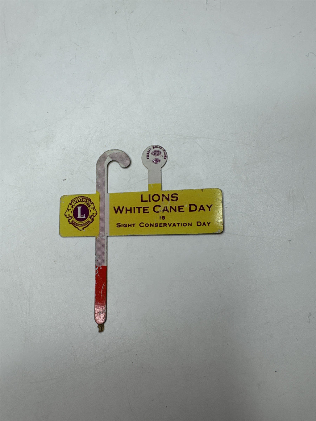 Vintage Lions International Lions White Cane Day Sight Conservation Day Pin