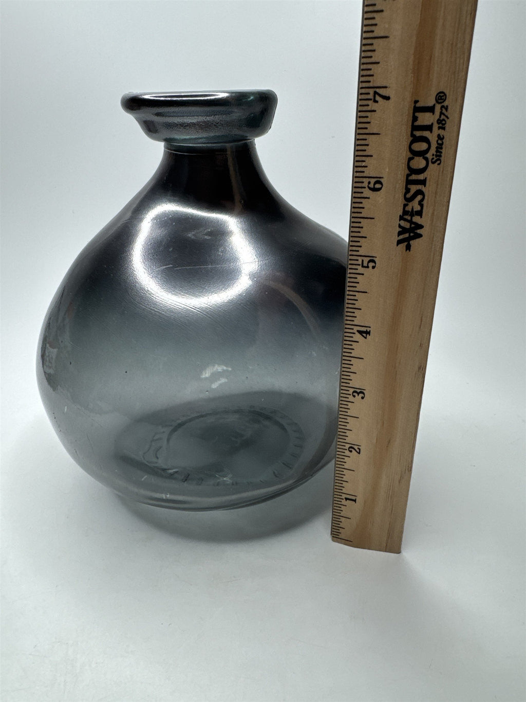 San Miguel Style Vase Recycled Glass Silver Bubble Round Glass Table Vase