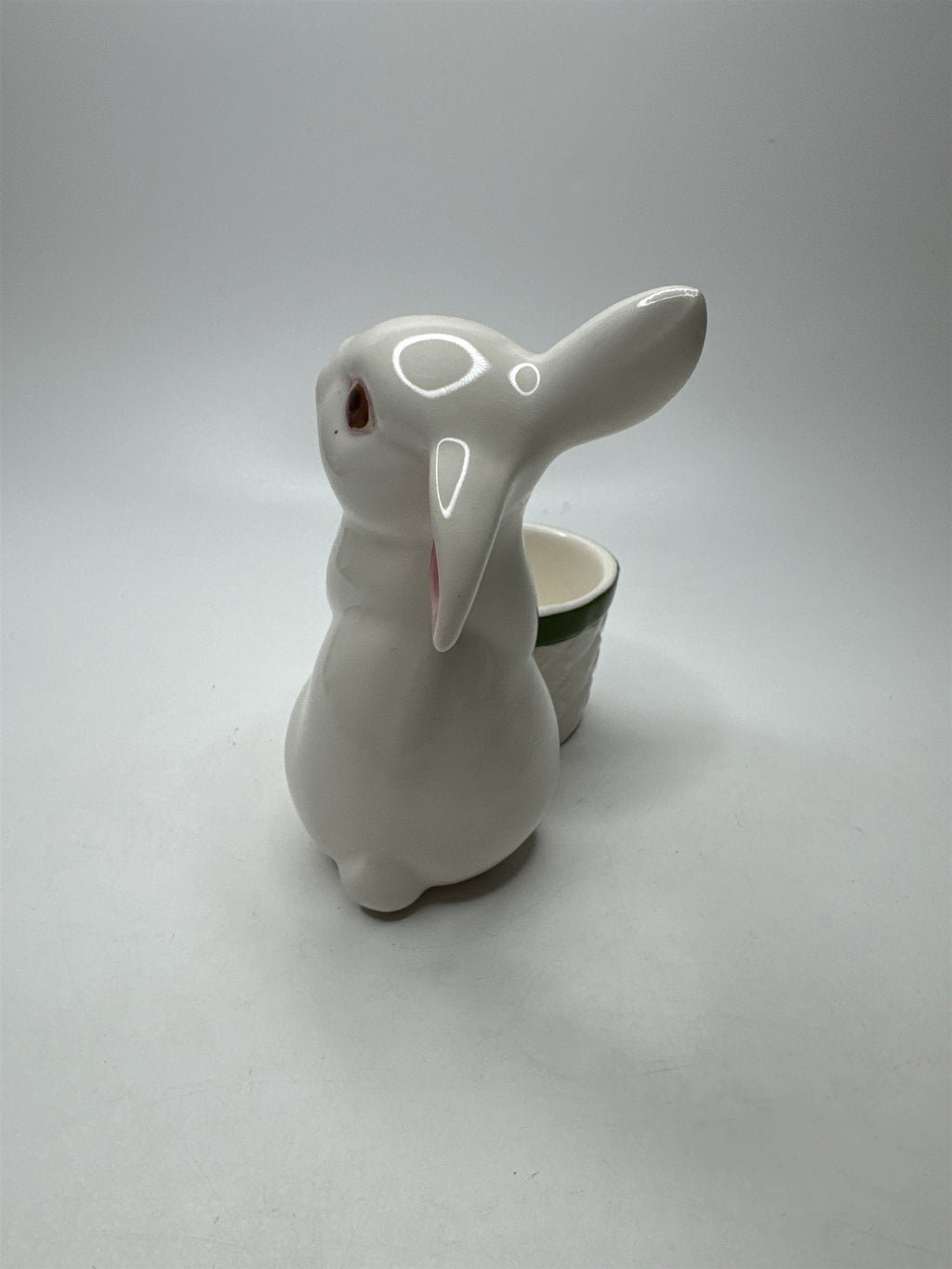 Vintage Avon 1980 Ceramic Bunny Rabbit Votive Candle Holder Easter Spring Flower