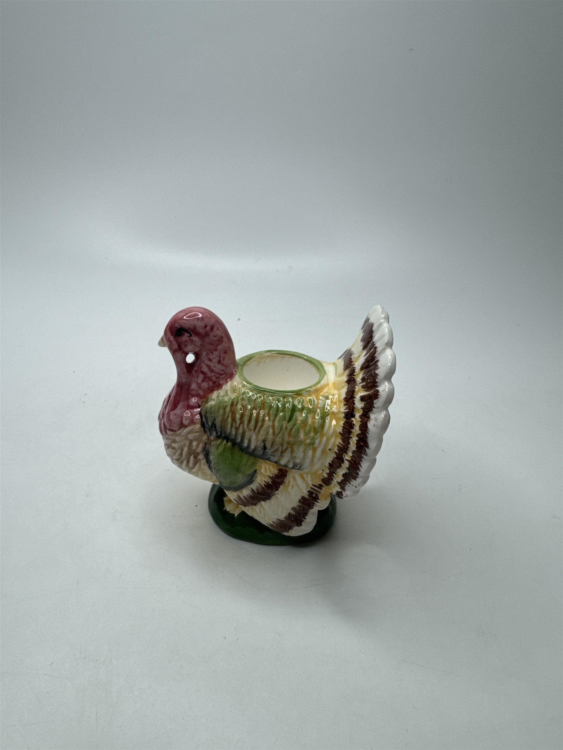 Vintage Turkey Ceramic Candle Holder Thanksgiving Autumn Decor Made in Taiwan