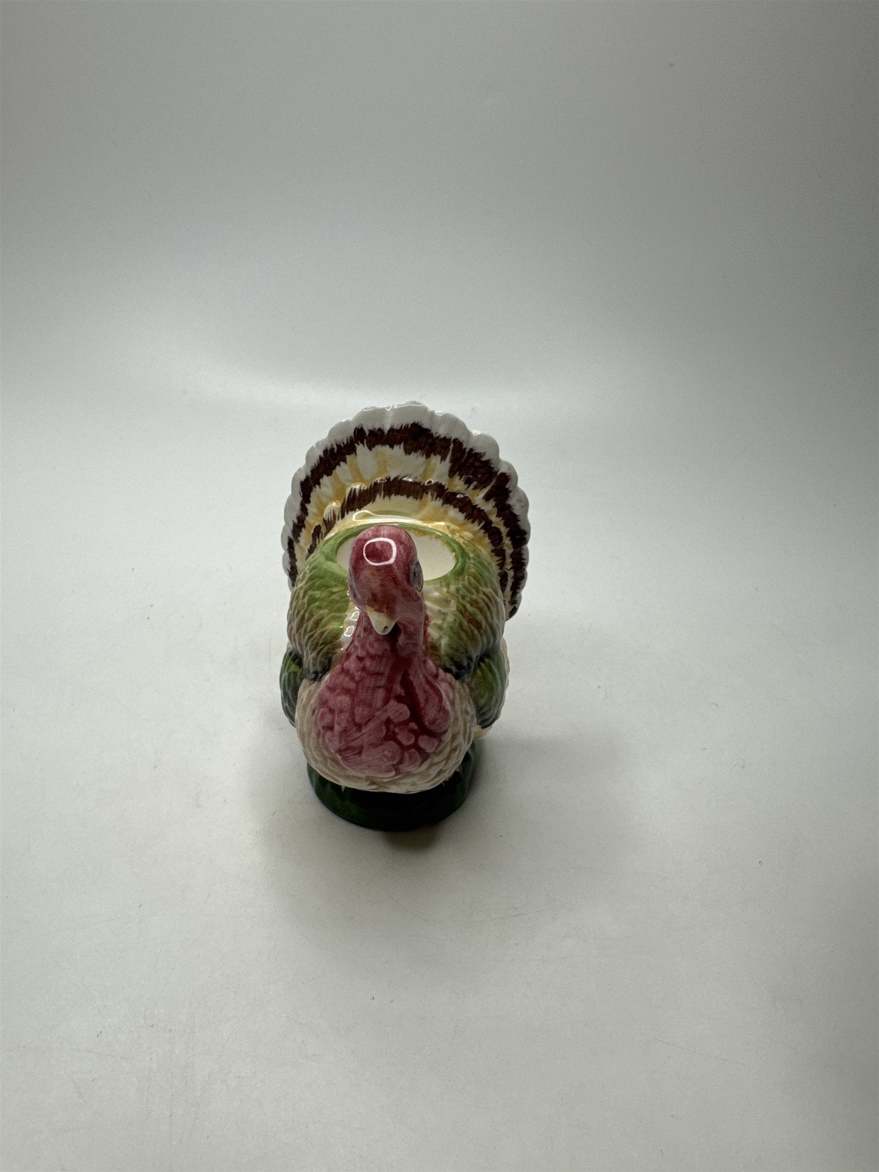 Vintage Turkey Ceramic Candle Holder Thanksgiving Autumn Decor Made in Taiwan