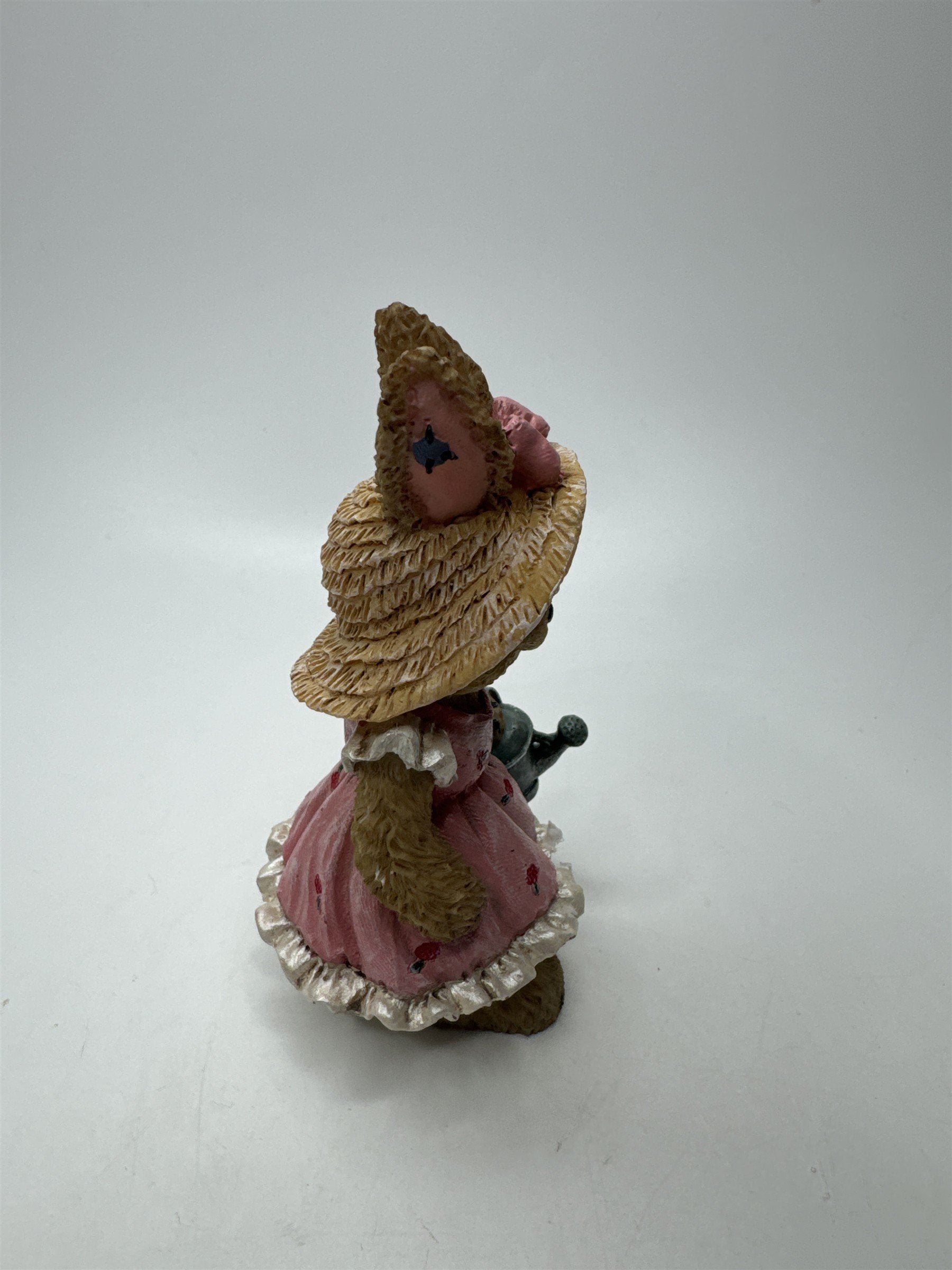 Vintage Home Interiors Flower Garden Bunny Figurine With Watering Can Decor
