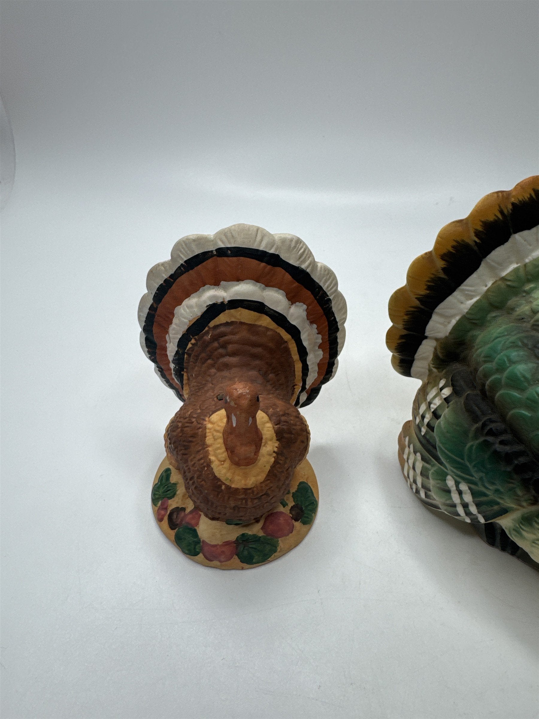 Lot of 3 Vintage Turkey Salt & Pepper Shakers Ceramic Thanksgiving Decor *Chip