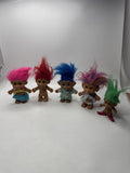 Lot of 5 Vintage Troll Dolls Russ Good Luck Collectible Retro Toy Gift