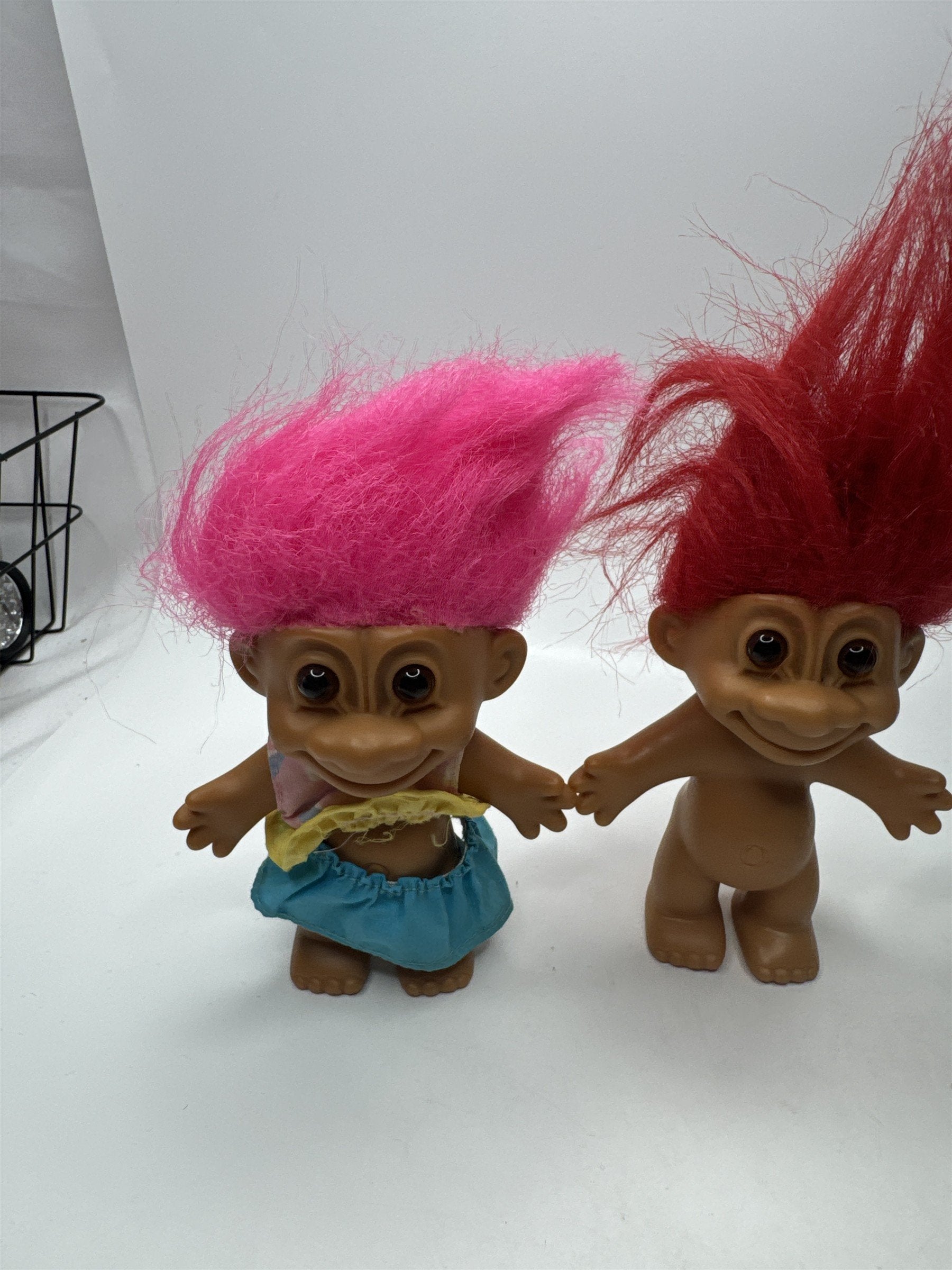 Lot of 5 Vintage Troll Dolls Russ Good Luck Collectible Retro Toy Gift