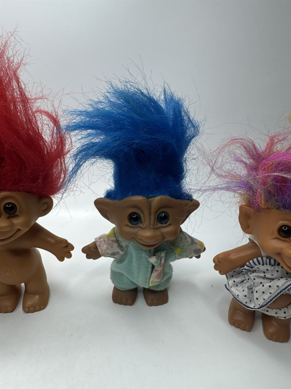 Lot of 5 Vintage Troll Dolls Russ Good Luck Collectible Retro Toy Gift