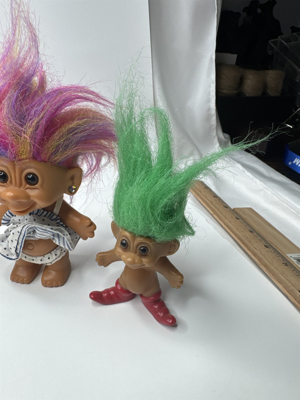 Lot of 5 Vintage Troll Dolls Russ Good Luck Collectible Retro Toy Gift
