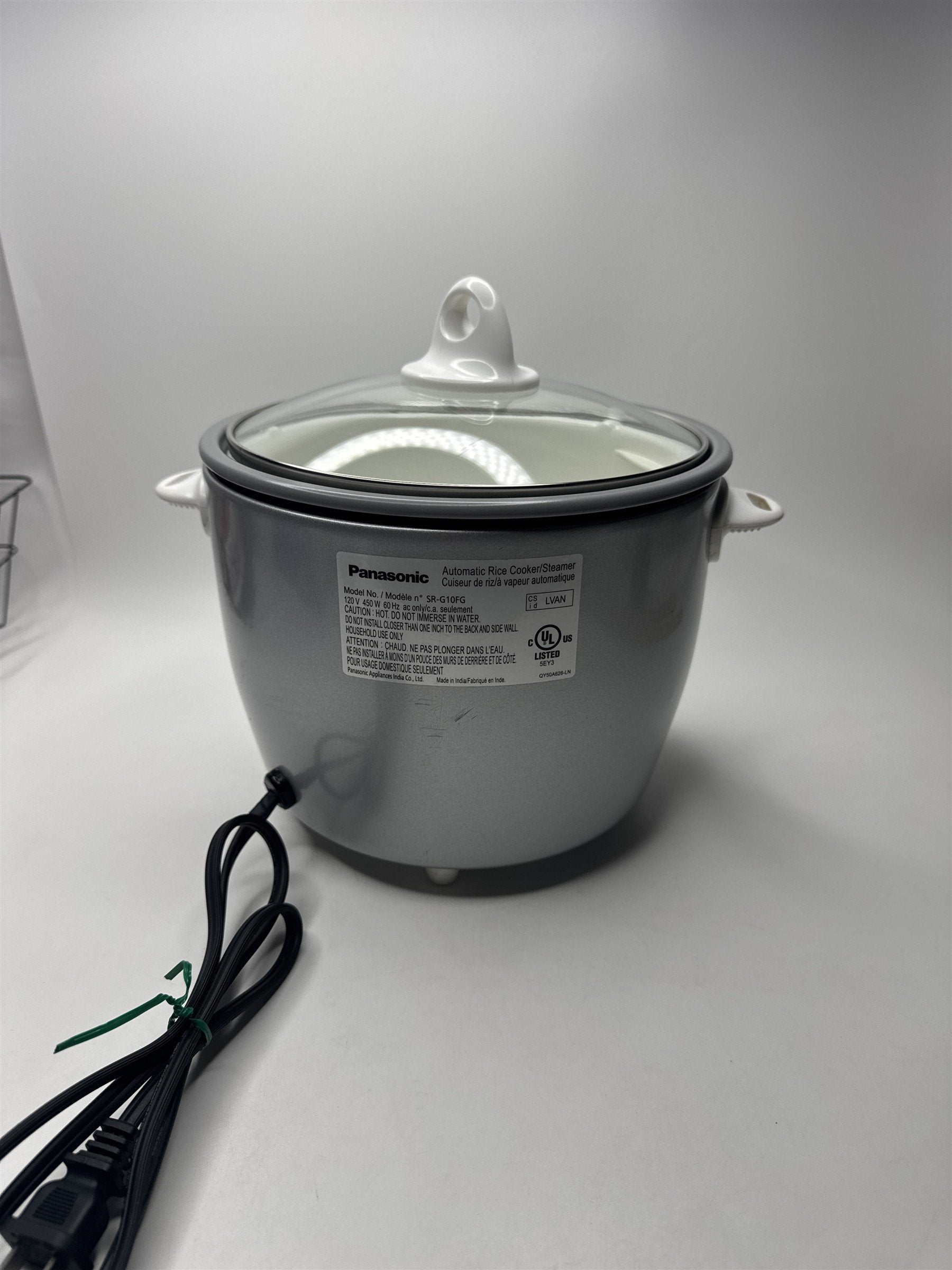 Panasonic Automatic Rice Cooker/Steamer Model SR-G10FG Silver