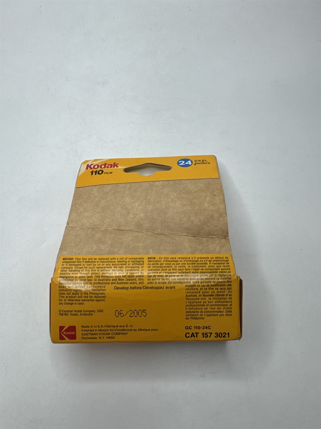Vintage Kodak 110 Film 24 Exp New Sealed Expired 06/2005 Collectible Photo