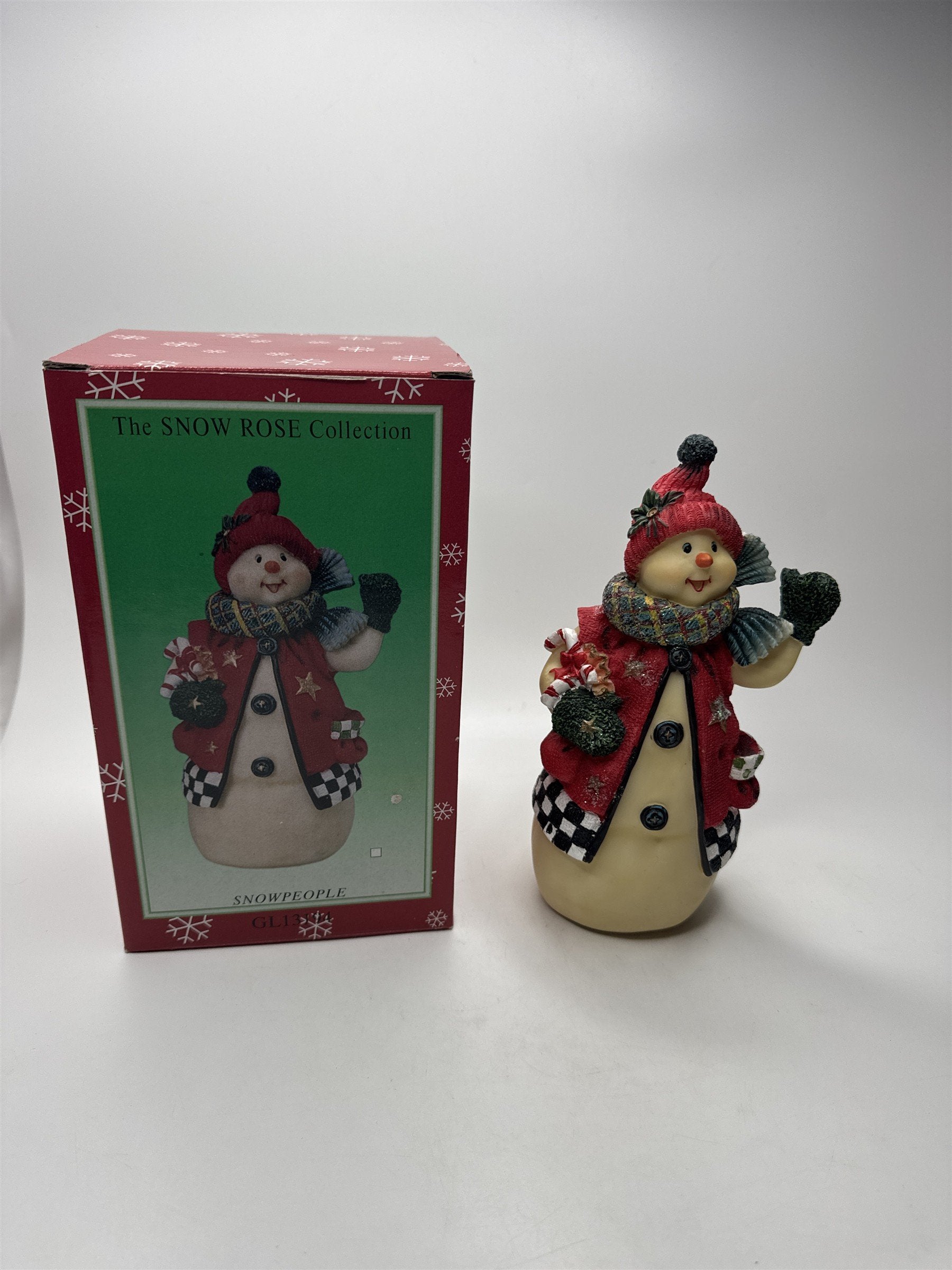 Vintage The Snow Rose Collection SNOWPEOPLE Snowman Figurine Christmas Decor