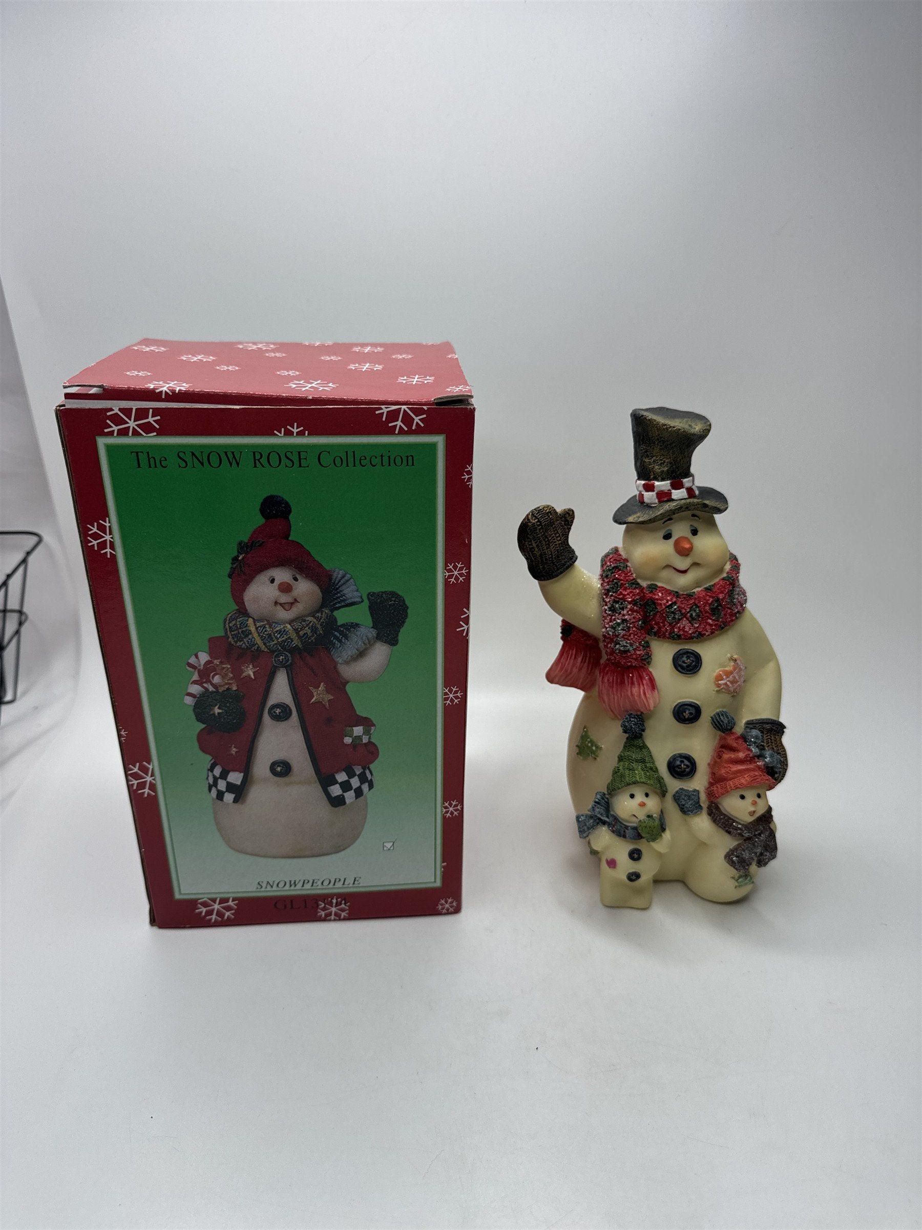Vintage The Snow Rose Collection SNOWPEOPLE Snowman Figurine Christmas Decor