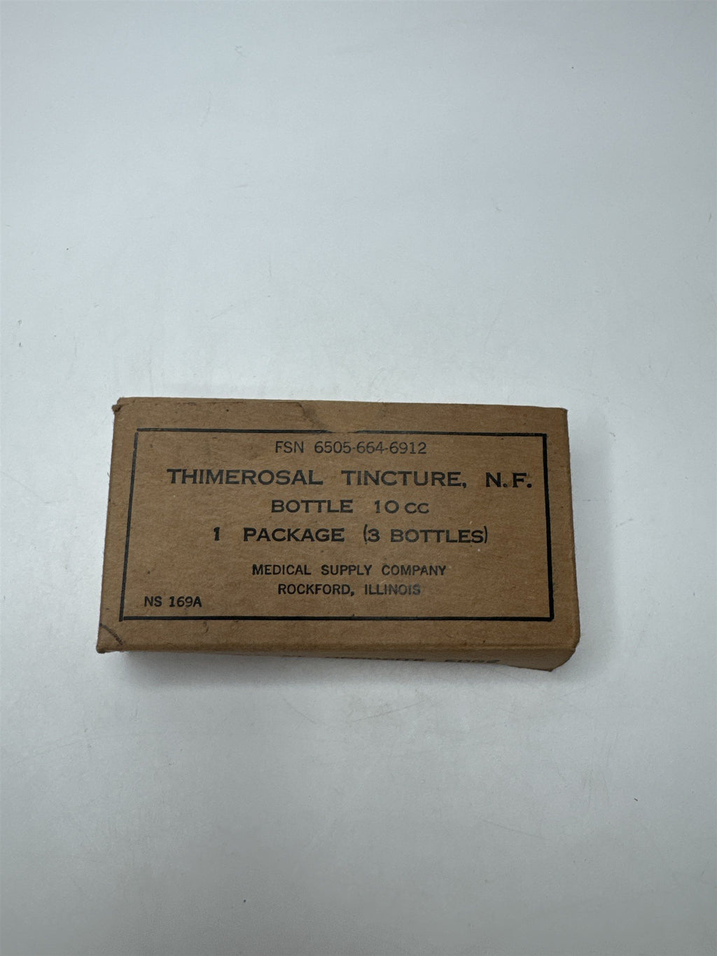 Vintage Thimerosal Tincture Empty Box Medical Pharmacy Supply Ad Ephemera