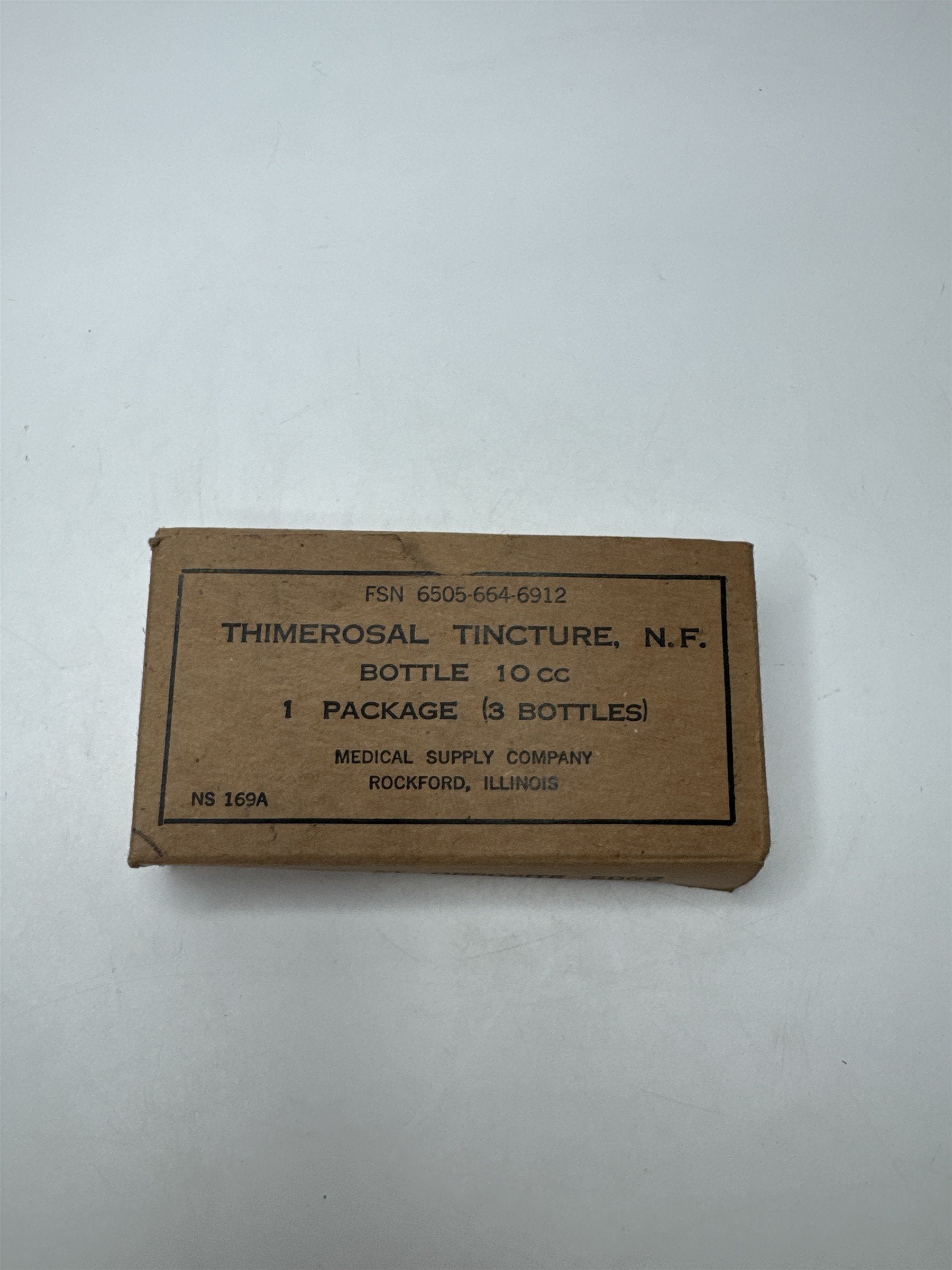 Vintage Thimerosal Tincture Empty Box Medical Pharmacy Supply Ad Ephemera