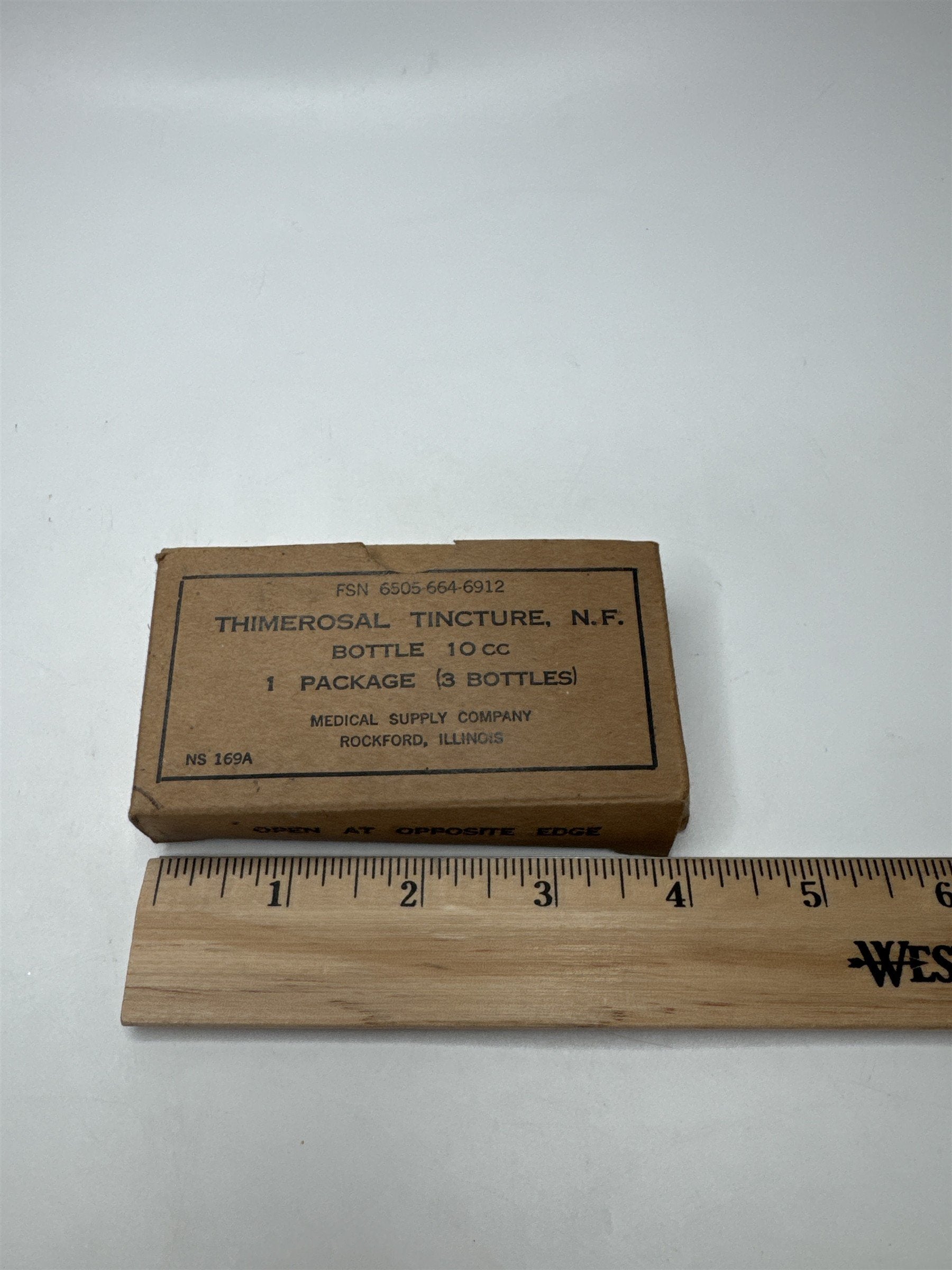 Vintage Thimerosal Tincture Empty Box Medical Pharmacy Supply Ad Ephemera