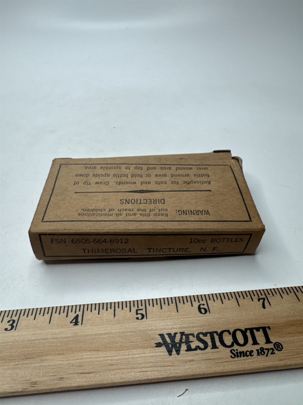 Vintage Thimerosal Tincture Empty Box Medical Pharmacy Supply Ad Ephemera