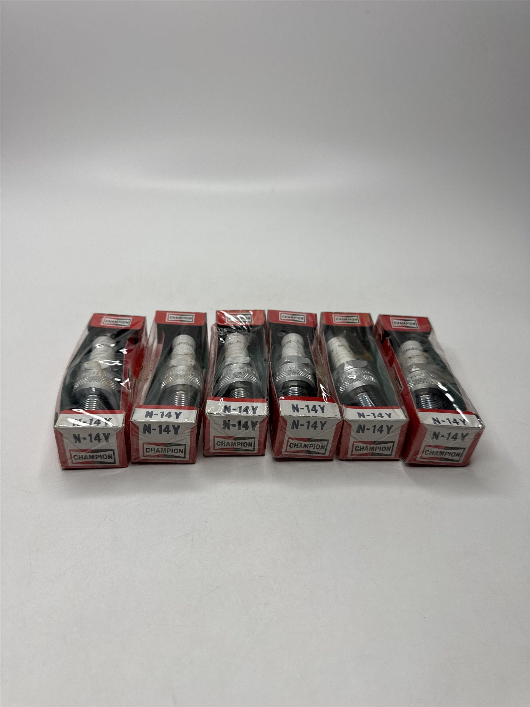 Champion N-14Y Spark Plugs Vintage Set of 6 Auto Engine Car Truck