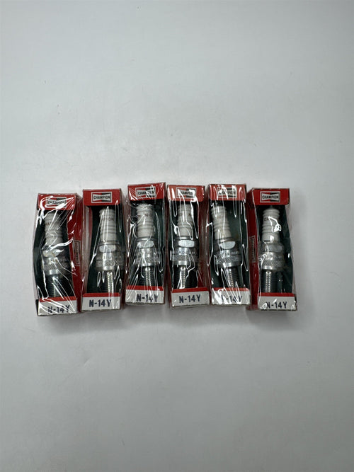 Champion N-14Y Spark Plugs Vintage Set of 6 Auto Engine Car Truck