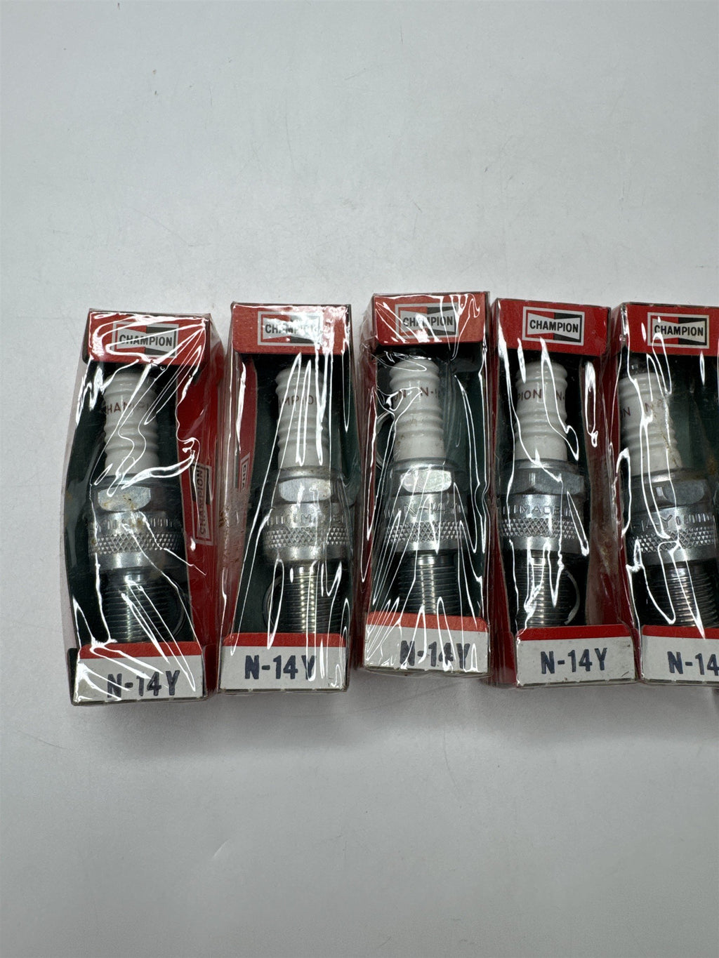 Champion N-14Y Spark Plugs Vintage Set of 6 Auto Engine Car Truck