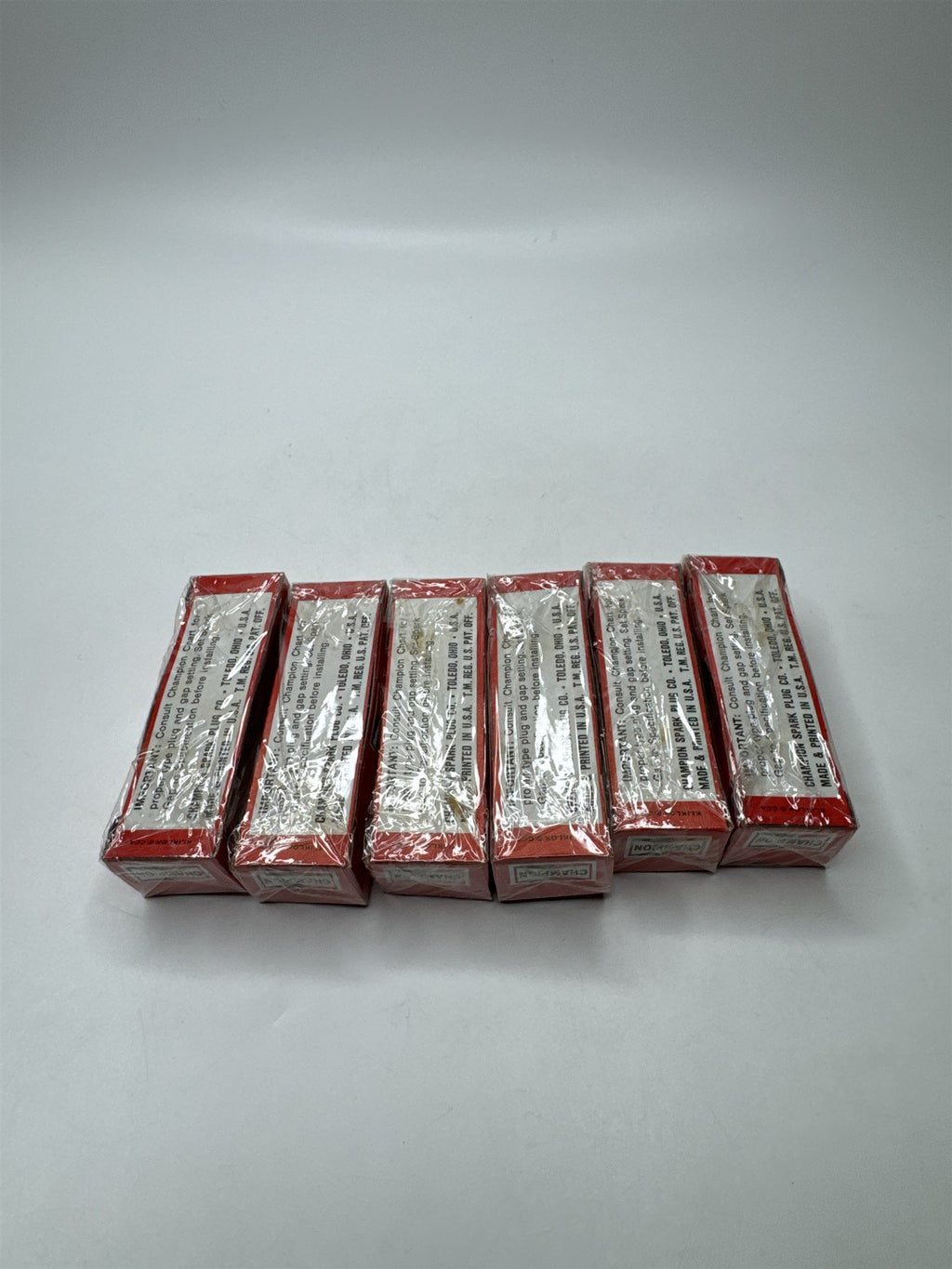 Champion N-14Y Spark Plugs Vintage Set of 6 Auto Engine Car Truck