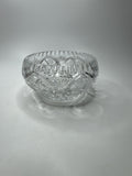 Vintage MCM Cut Glass Bowl Heavy Bohemian Centerpiece Serving Dish Retro