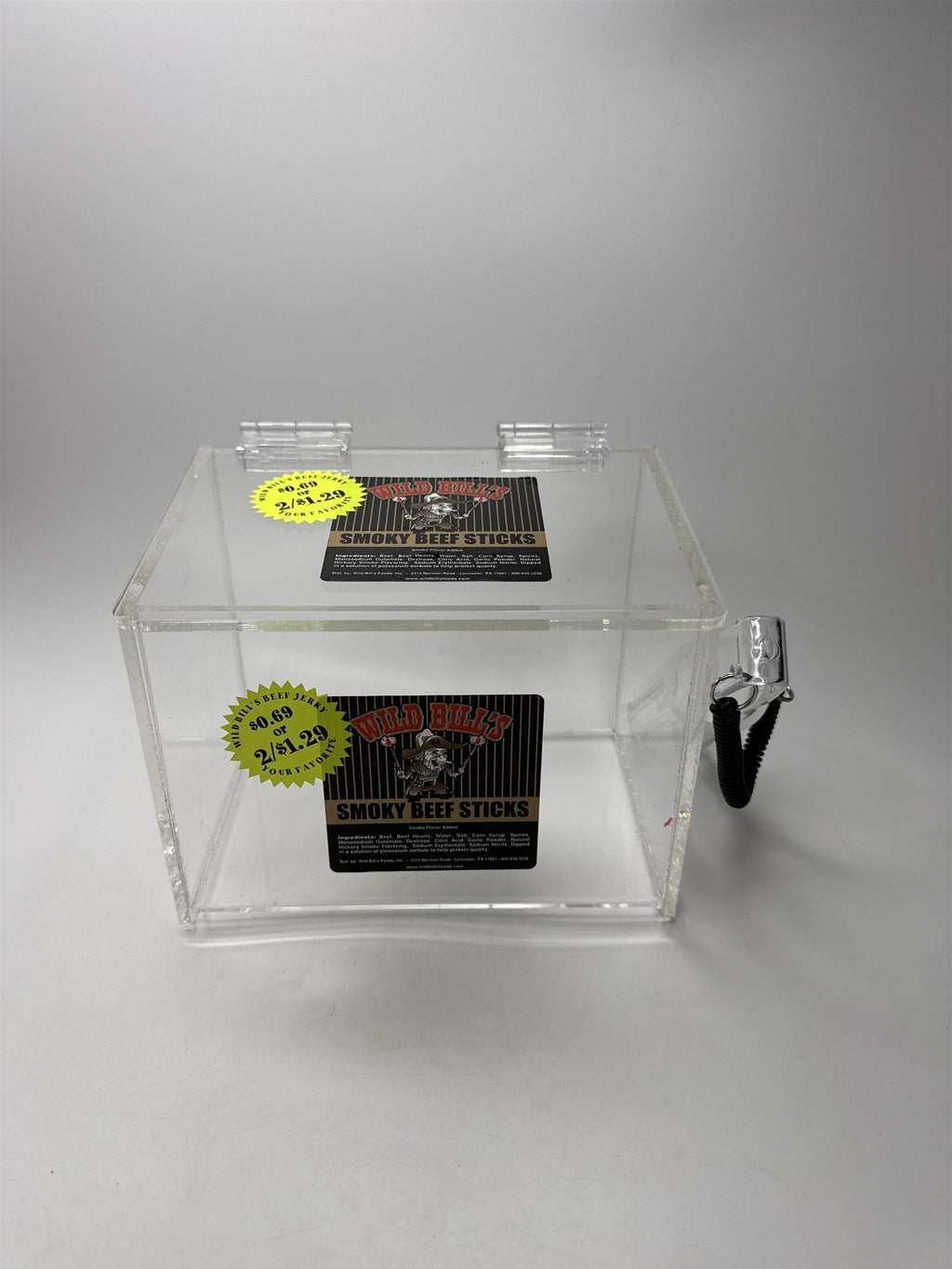 Wild Bill's Acrylic Countertop Snack Candy Container Box with Tongs Candy Bin