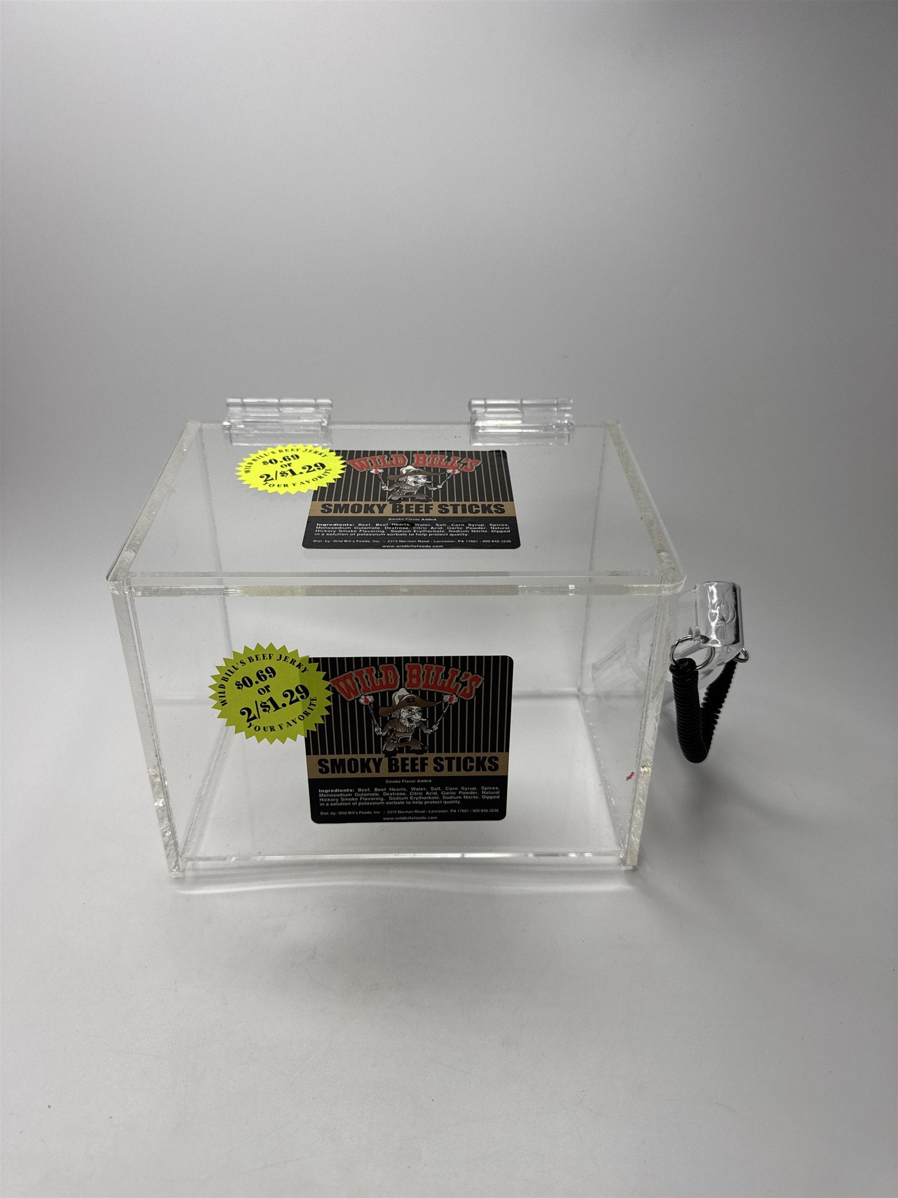 Wild Bill's Acrylic Countertop Snack Candy Container Box with Tongs Candy Bin