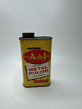 Vintage A-1 Mark Metal Polish Tin J L Prescott Co Advertising 1/2 Full